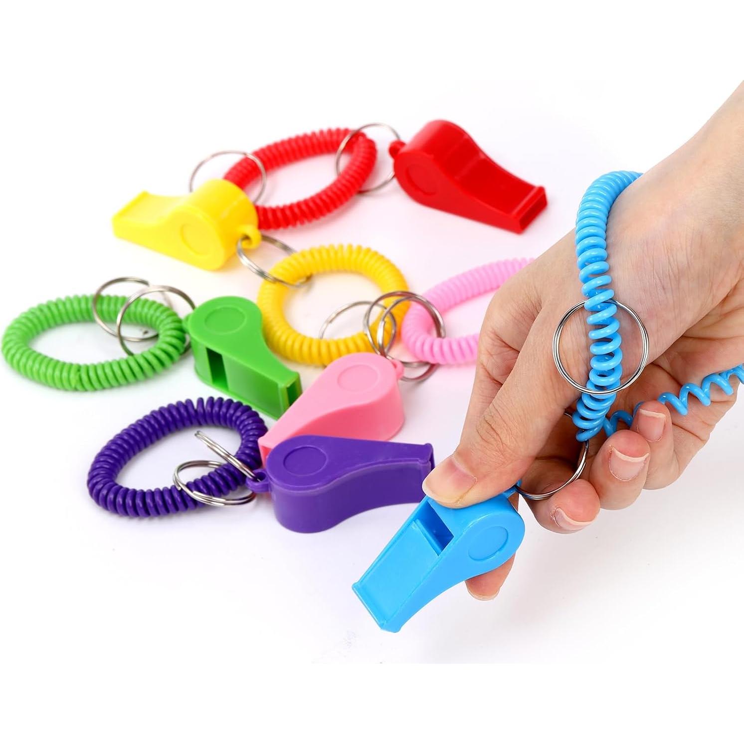 Silbatos Deportivos Hedume 30 Pcs con Pulsera Colorida