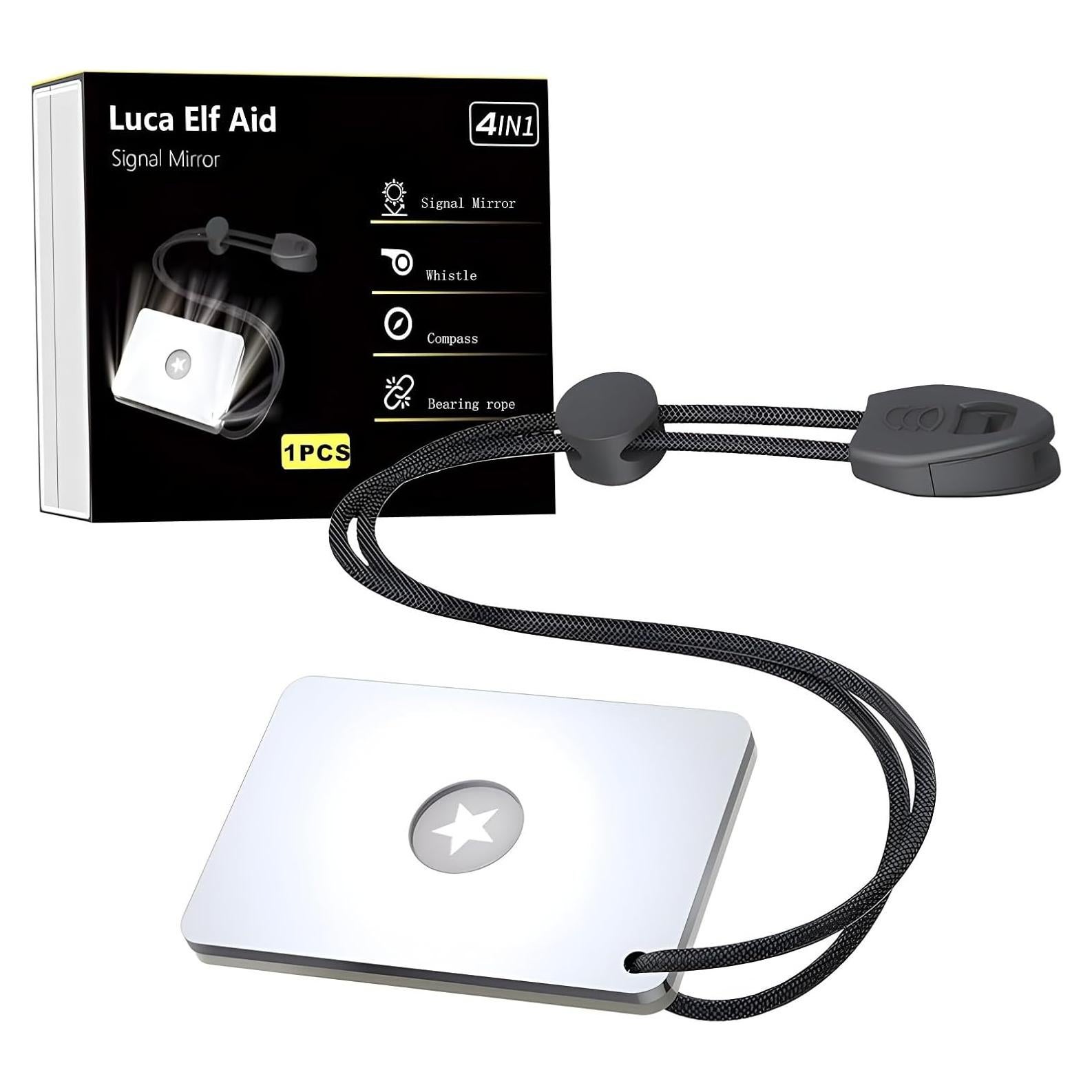 Espejo de Supervivencia Luca Elf Aid 5.1 x 7.6 cm con Brújula