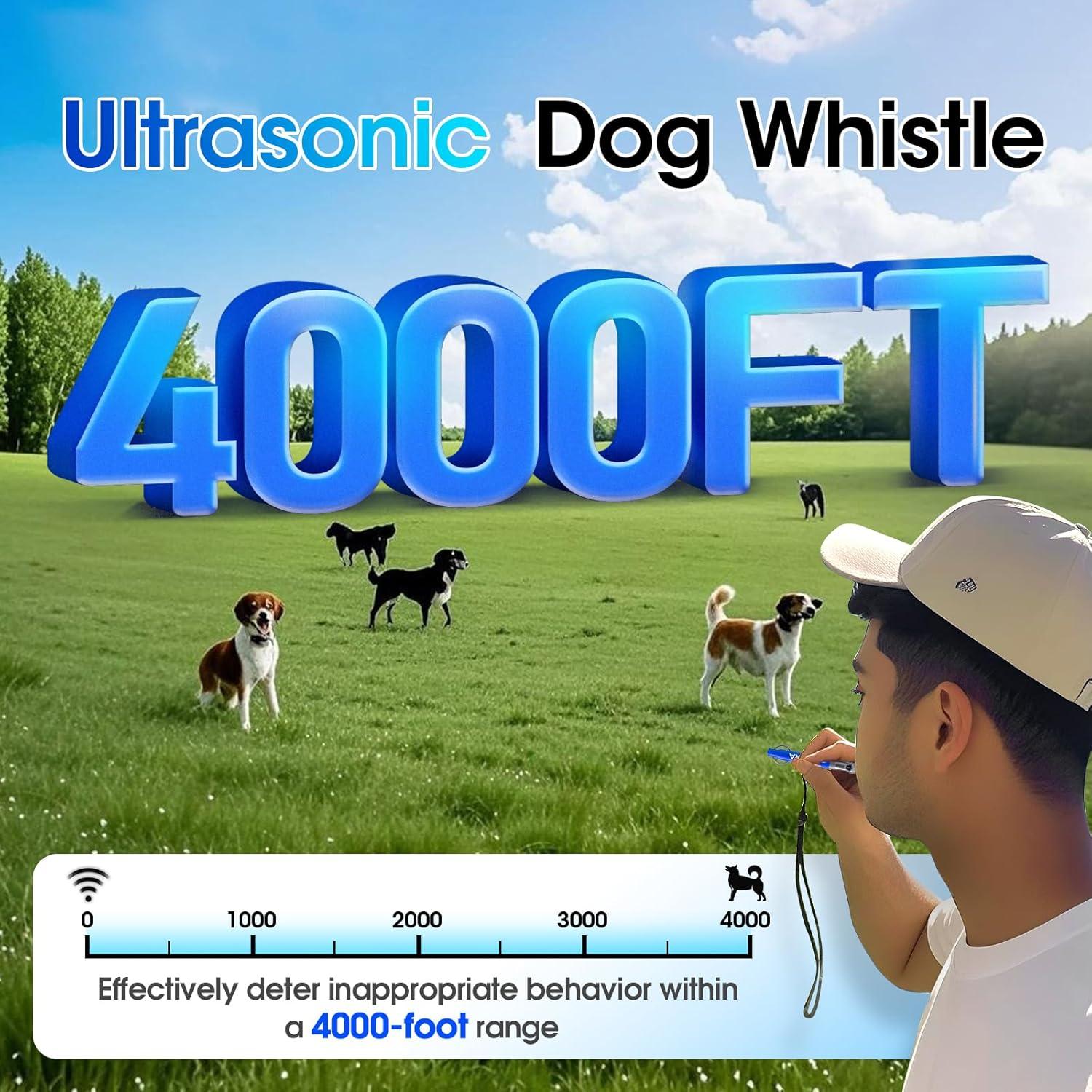 Silbato para Perros KIVORA 4 Pack Ultrasonido Ajustable