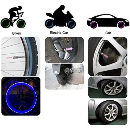 Dkiigame 10 Luces LED para Válvula de Bicicleta y Moto
