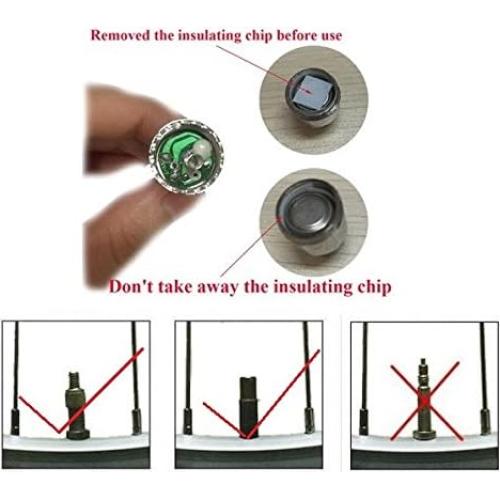 Dkiigame 10 Luces LED para Válvula de Bicicleta y Moto