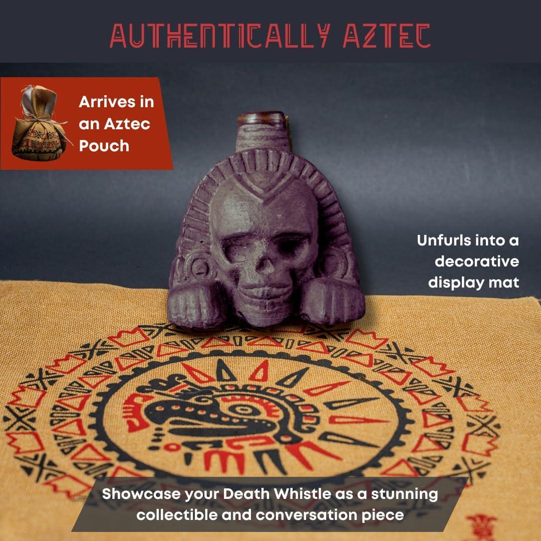 Silbato de Muerte Azteca Real Gritando ZBOSS Obsidiana Negra 300g