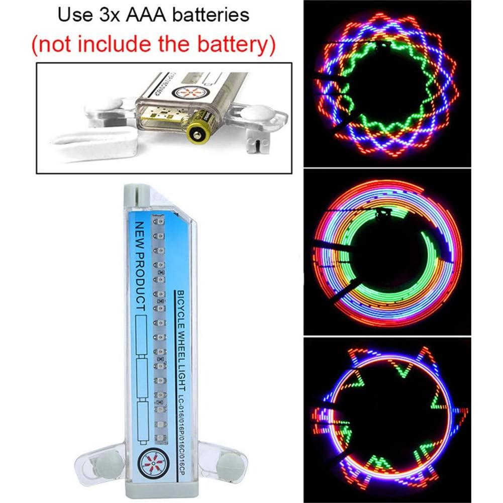 Luces LED para Ruedas de Bicicleta Mrisata, 32 Patrones