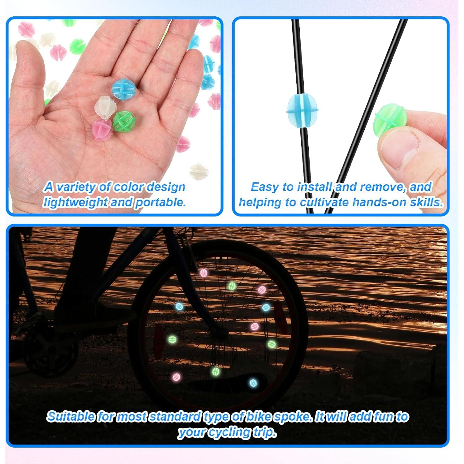 144 Perlas Luminiscentes para Radios de Bicicleta JIYIN