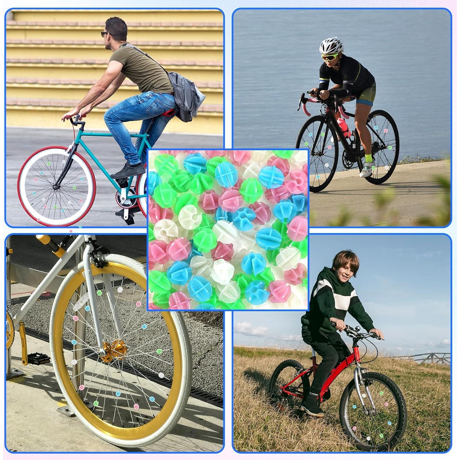 144 Perlas Luminiscentes para Radios de Bicicleta JIYIN