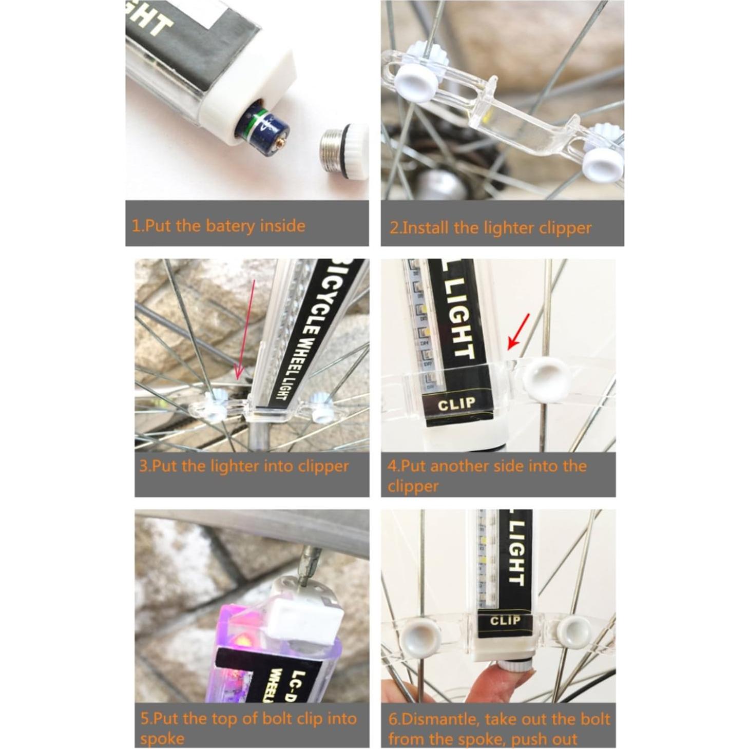 Luz LED para Ruedas de Bicicleta - 42 Patrones de Seguridad