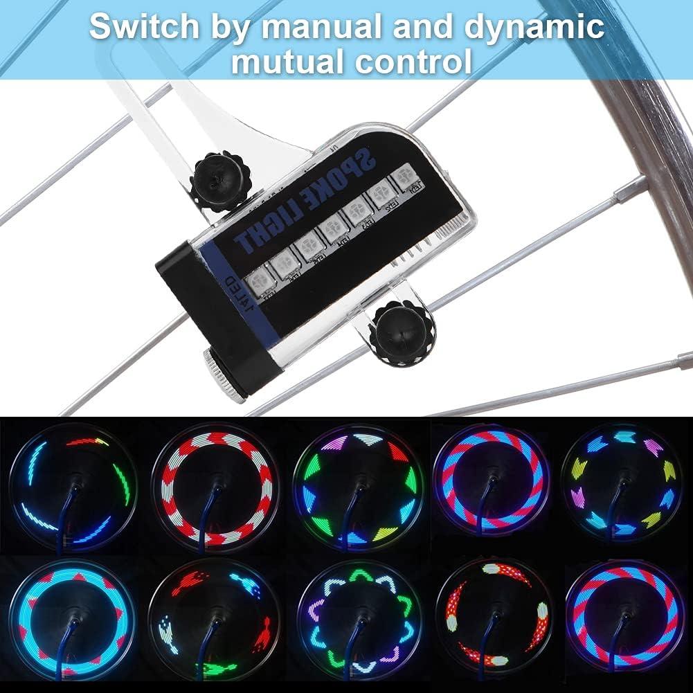 Luces de Radios RGB Keenso 14LED Recargables para Bicicleta