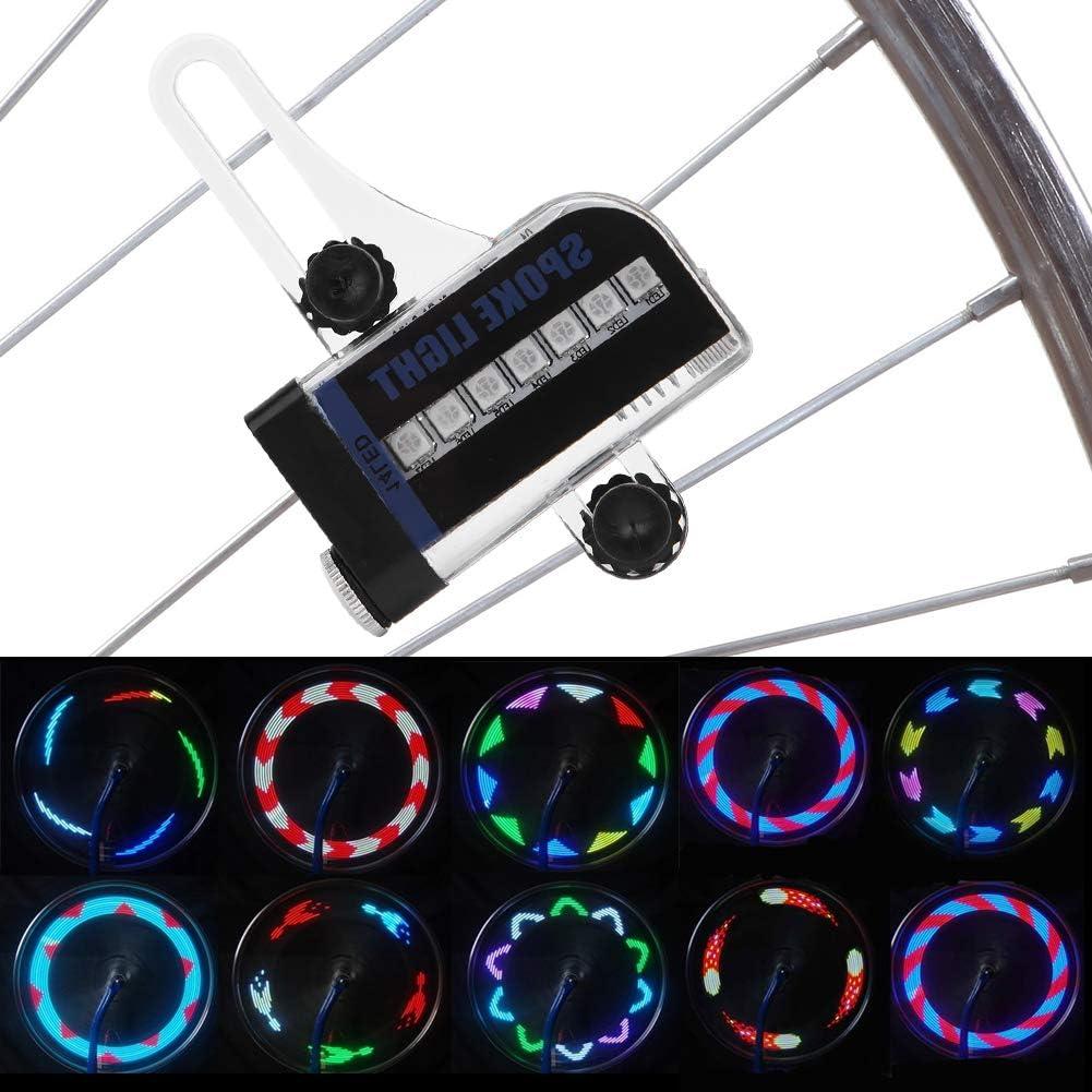Luces de Radios RGB Keenso 14LED Recargables para Bicicleta