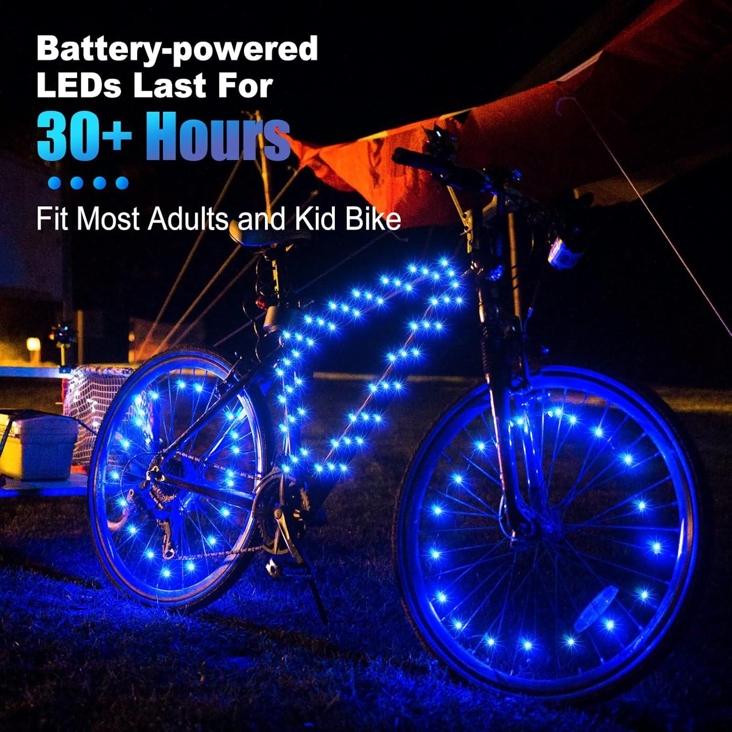 Luces LED para Bicicleta Woanger 3 Pcs Azul Impermeables