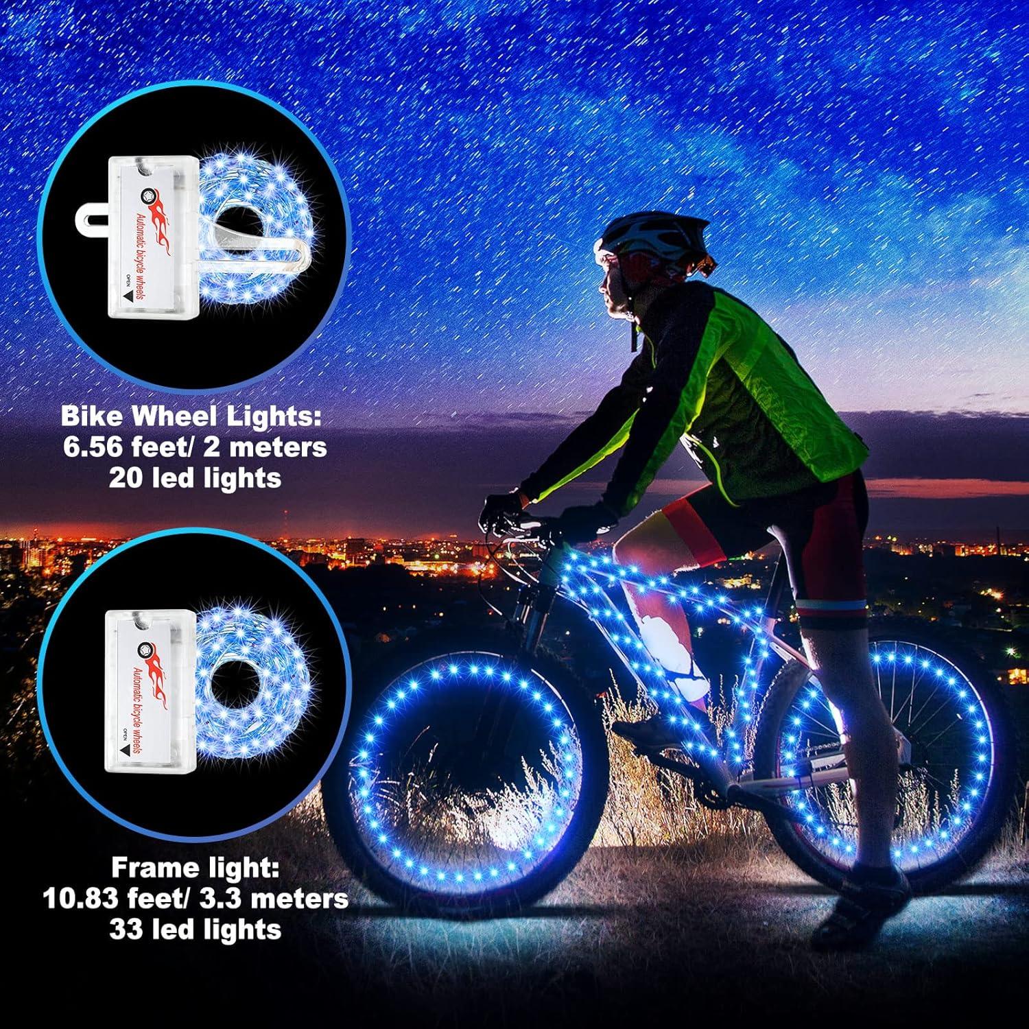 Luces LED para Bicicleta Woanger 3 Pcs Azul Impermeables
