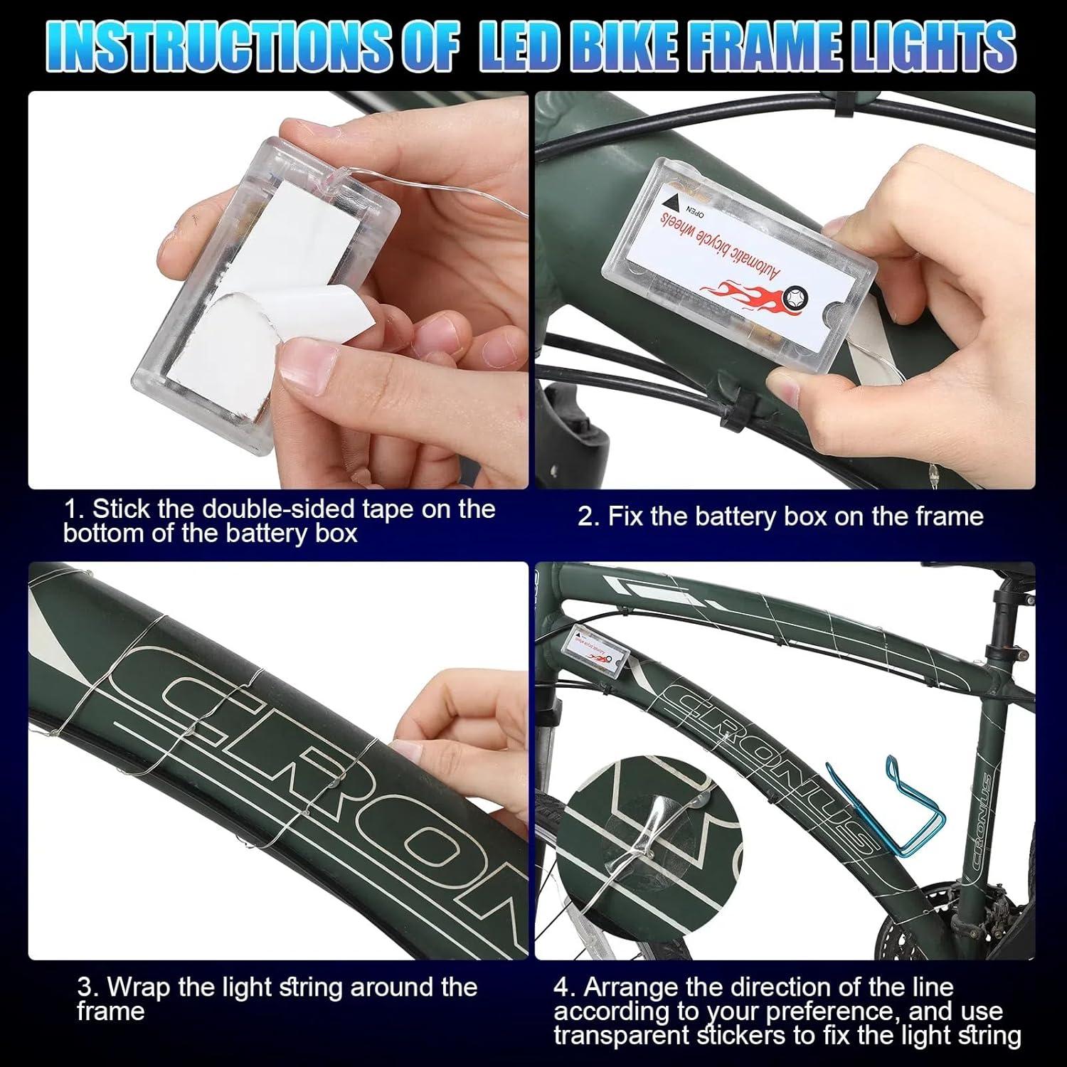 Luces LED para Bicicleta Woanger 3 Pcs Azul Impermeables