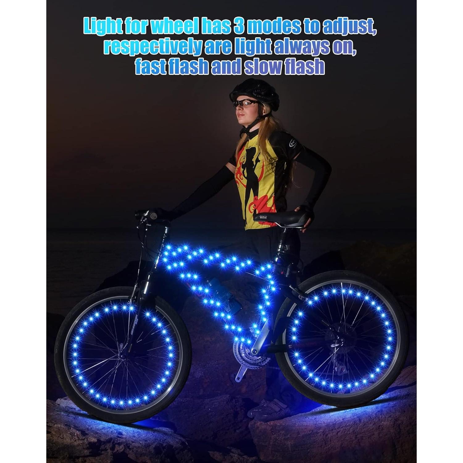 Luces LED para Bicicleta Woanger 3 Pcs Azul Impermeables