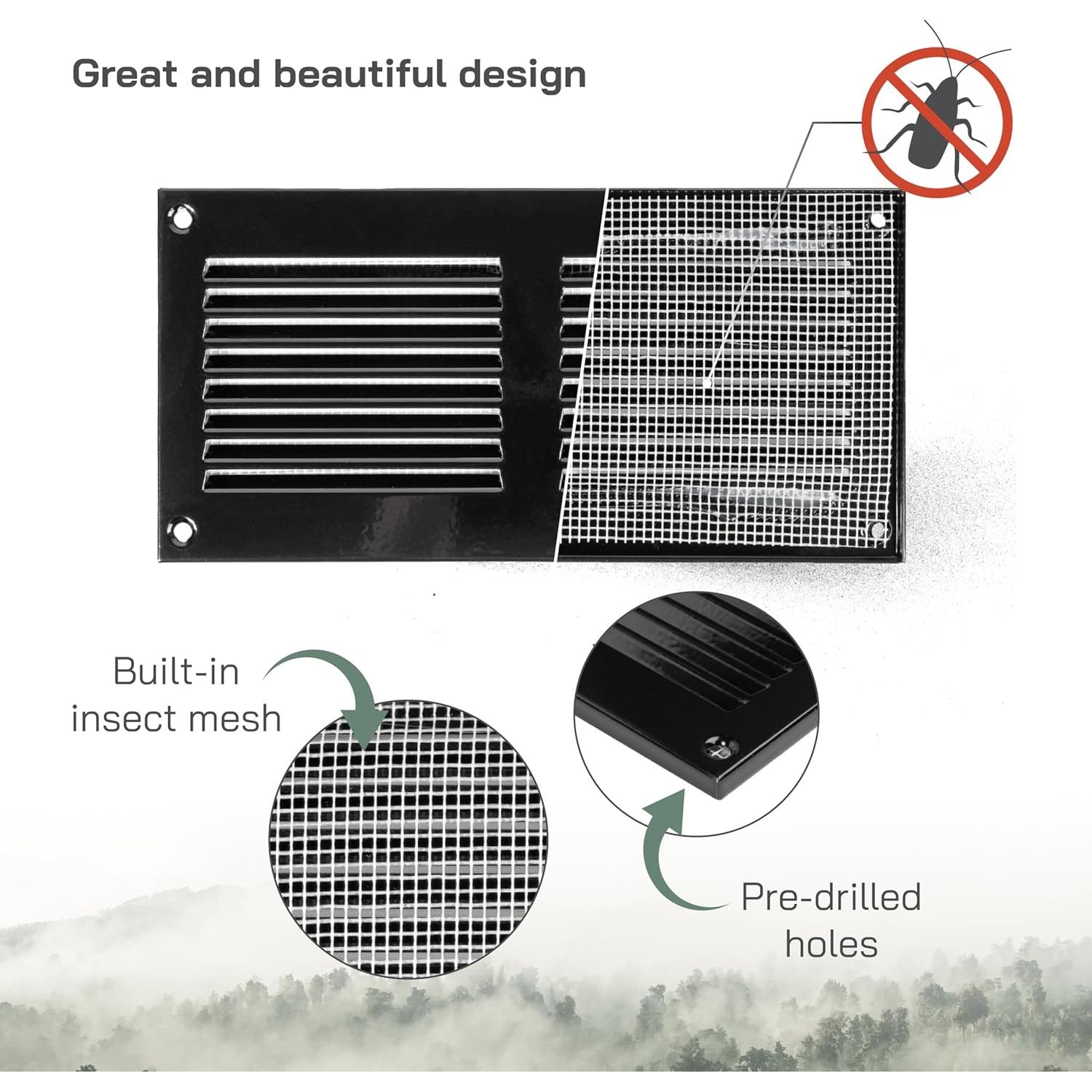 Cubierta de Ducto de Aire Vent Systems 20x10 cm con Rejilla