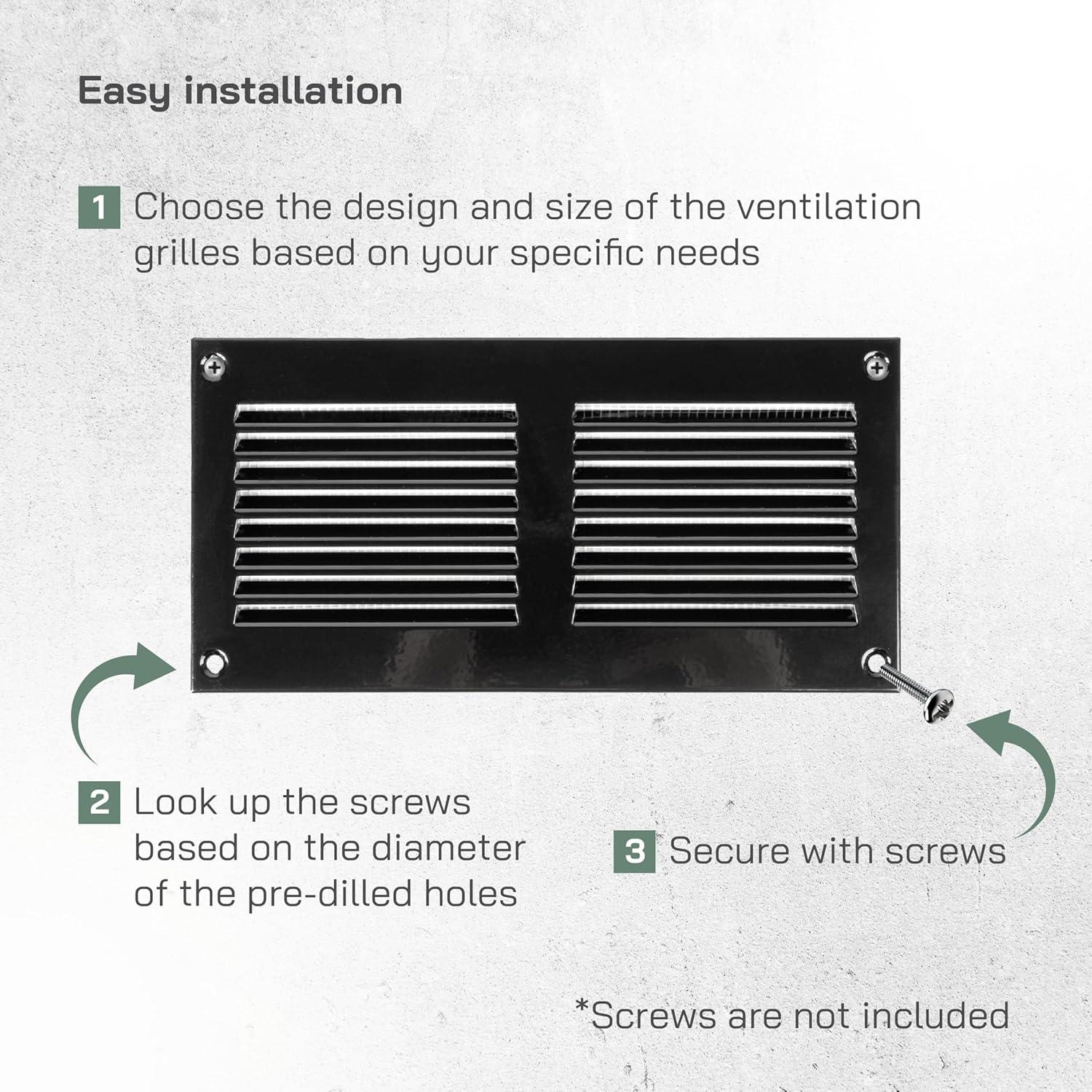 Cubierta de Ducto de Aire Vent Systems 20x10 cm con Rejilla