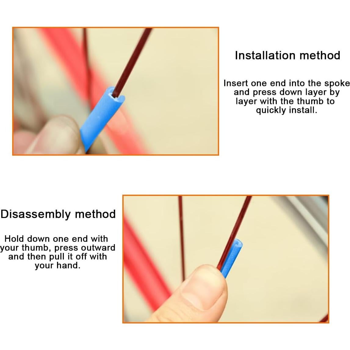 Cubiertas de Radios Mandark 72PCS PVC Azul Claro Universal