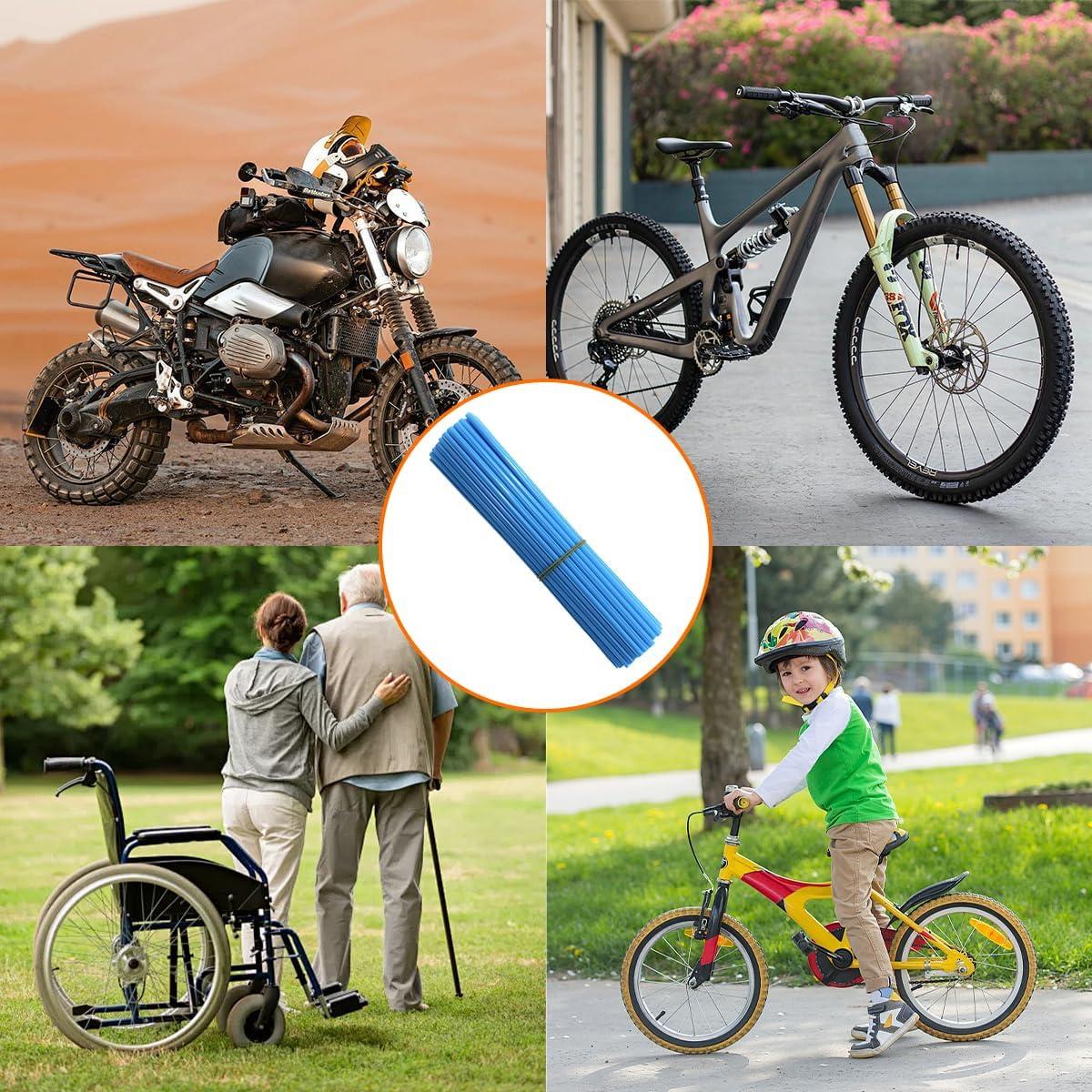 Cubiertas de Radios Mandark 72PCS PVC Azul Claro Universal