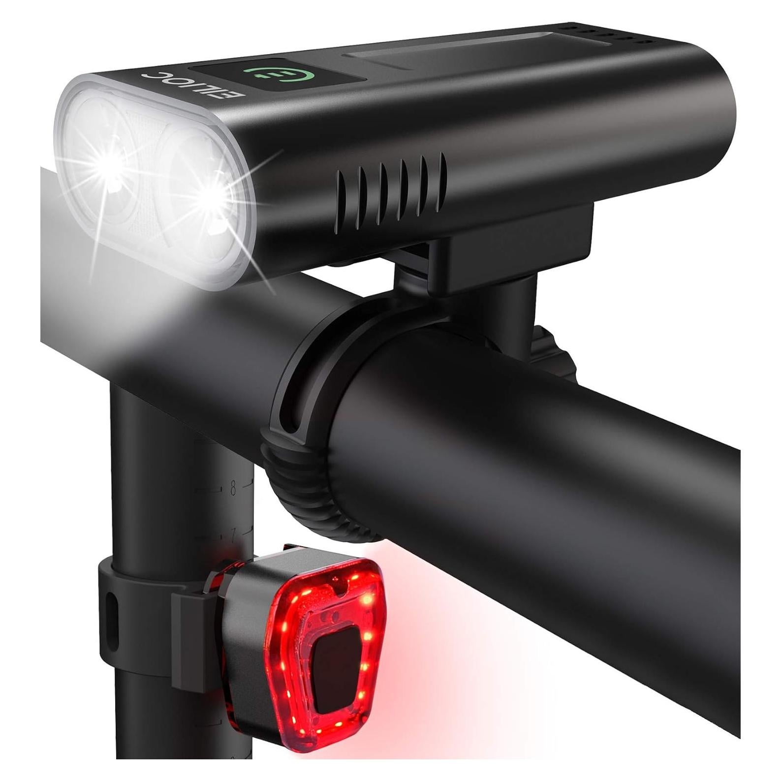 Faro y Luz Trasera para Bicicleta EILIOC 6400mAh 1200 Lúmenes