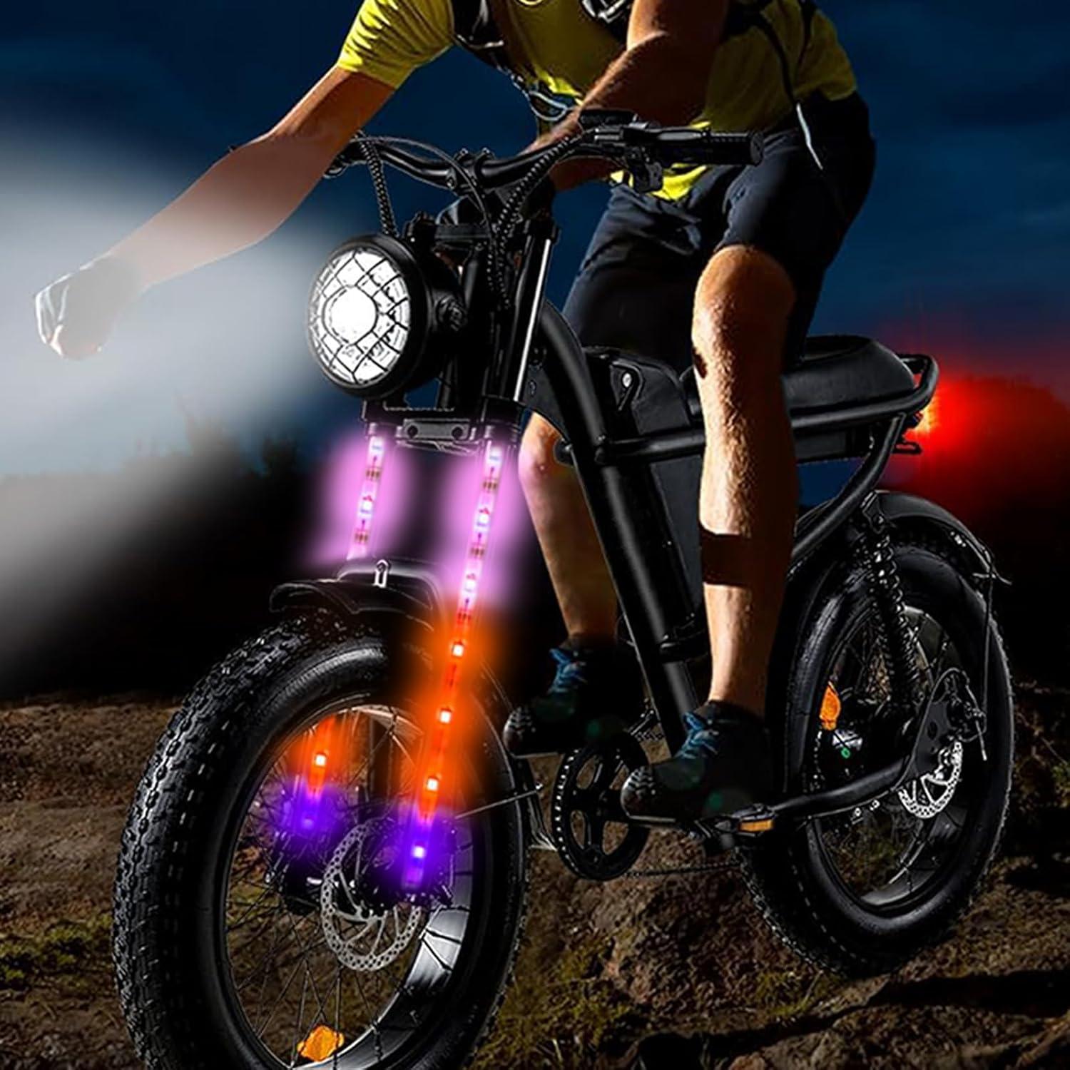 Luces LED para Bicicleta WUYXPG 50cm Impermeables RGB
