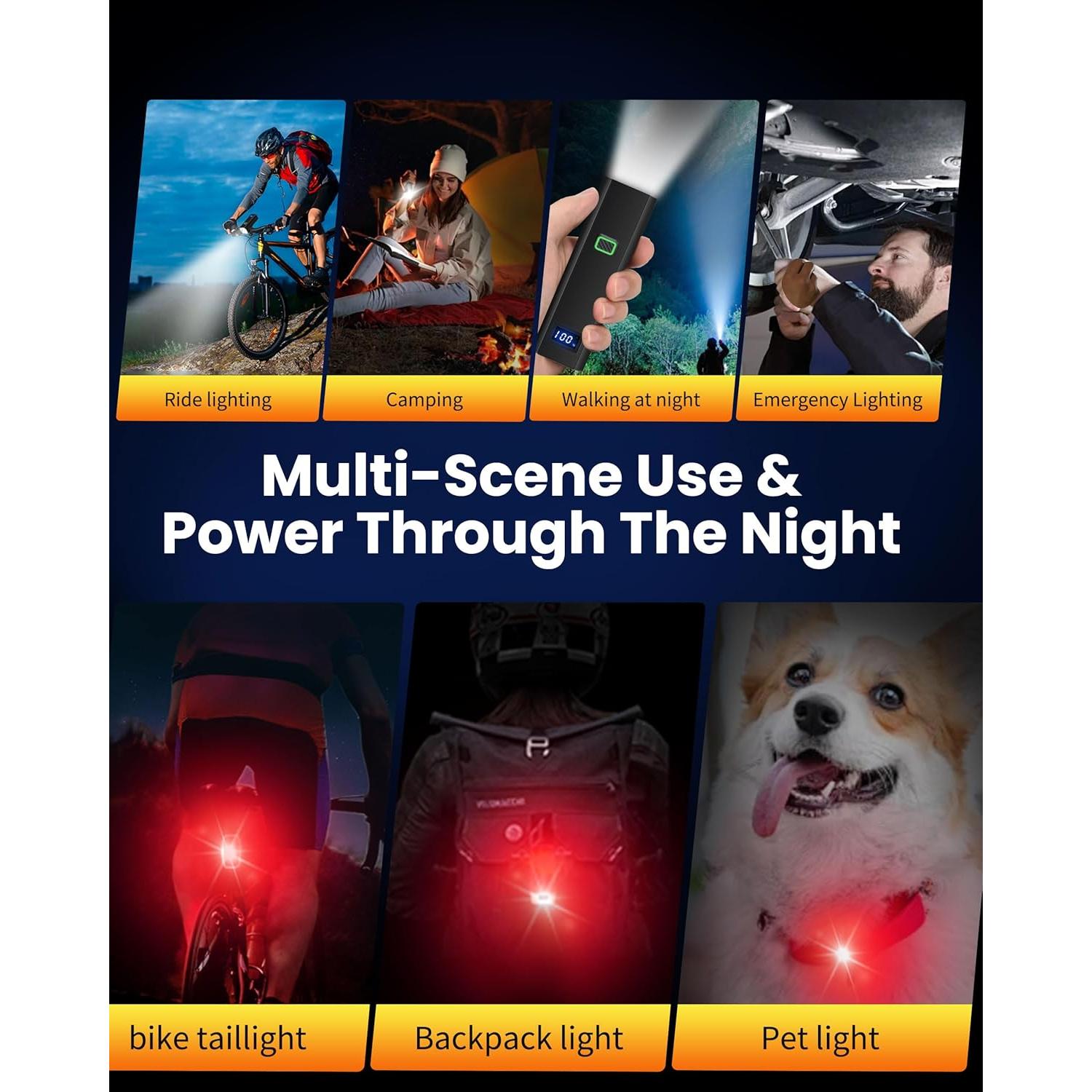 Faro de Bicicleta DARKBEAM 6000LM Recargable USB-C IPX5