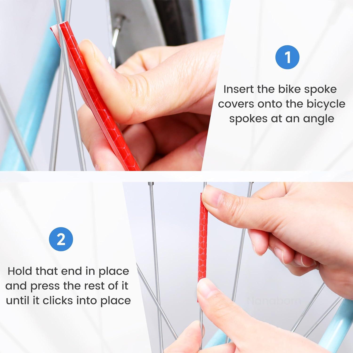 Cubiertas de Radios Reflectantes Nanaborn 72 Pcs 75 mm