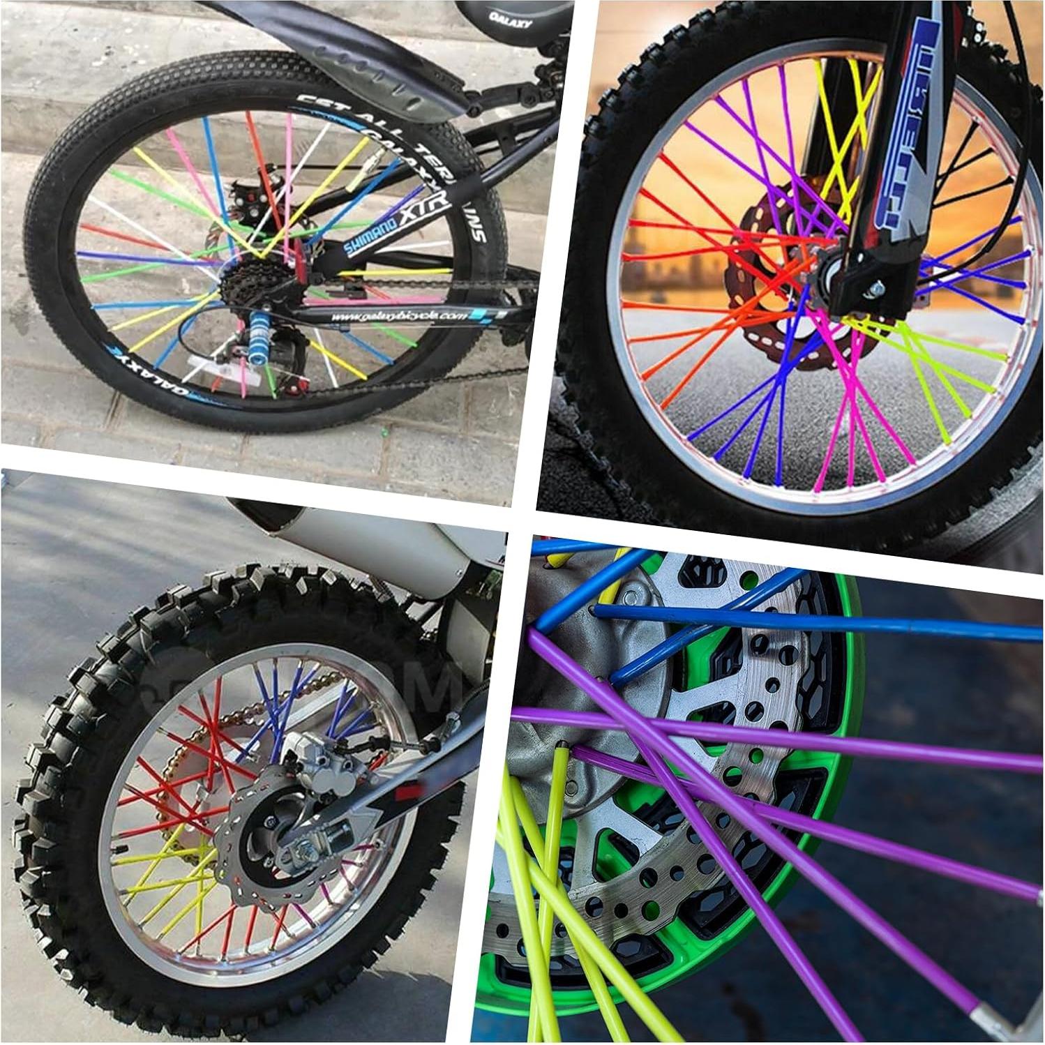 180 Cubiertas de Radios DENGXINWEI 24cm 10 Colores para Bicicleta