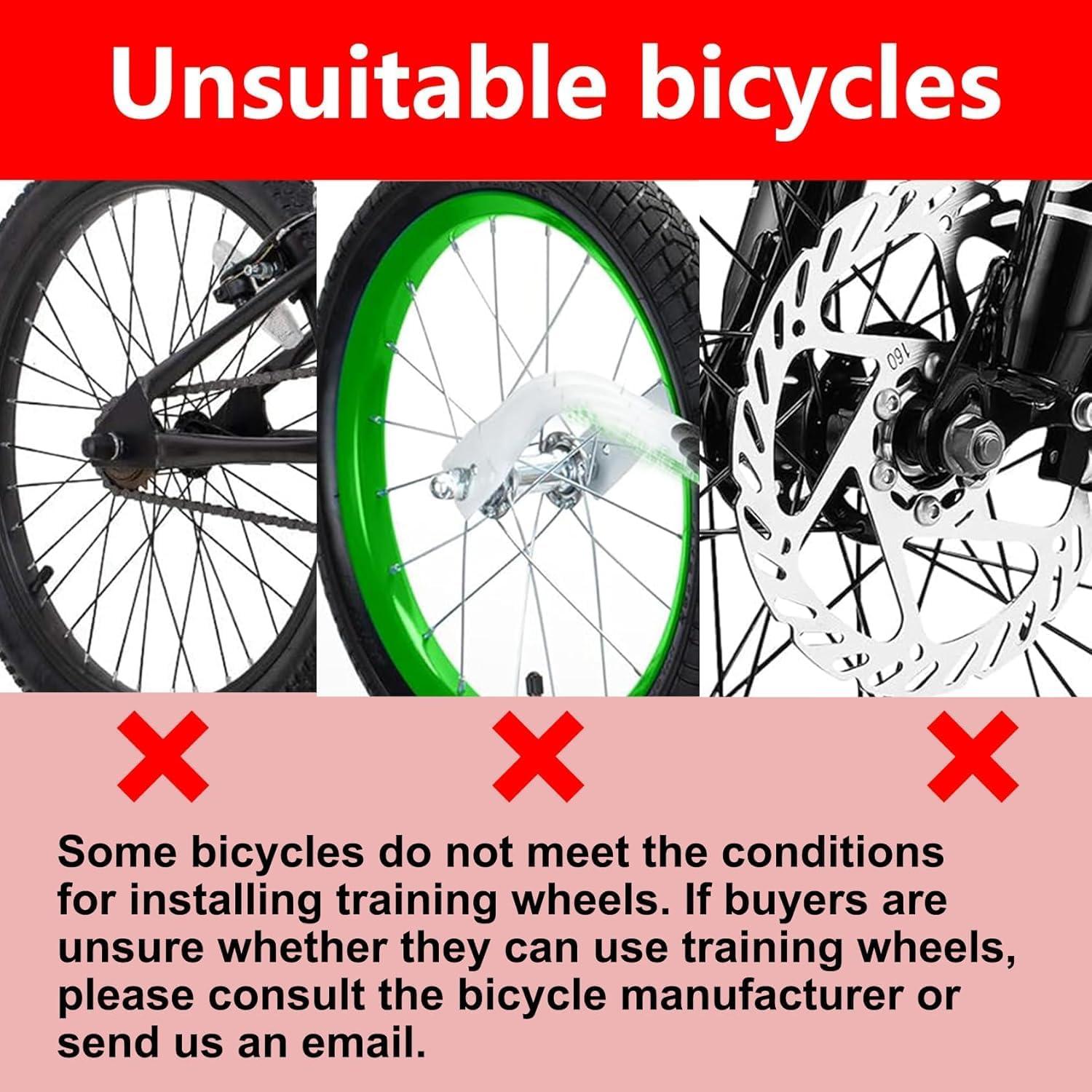 Ruedas de Entrenamiento DDJKCZ para Bicicletas de 12 a 20"