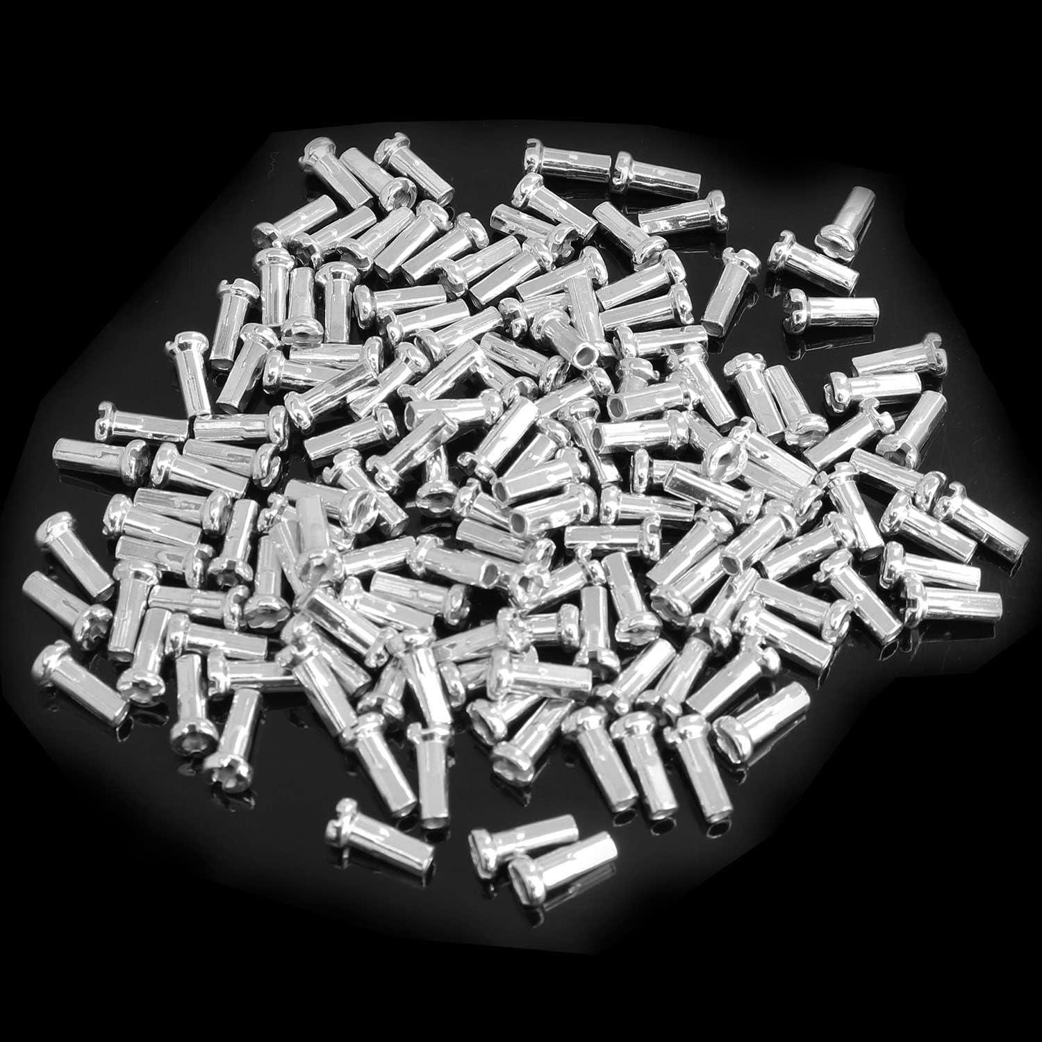 Tapas de Radio de Bicicleta TAODAN 100PCS 12mm Plateadas