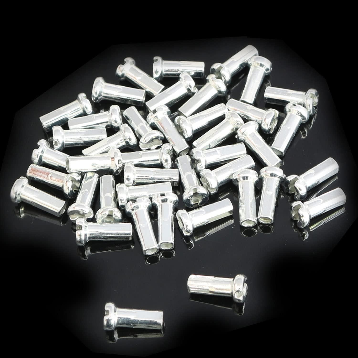 Tapas de Radio de Bicicleta TAODAN 100PCS 12mm Plateadas