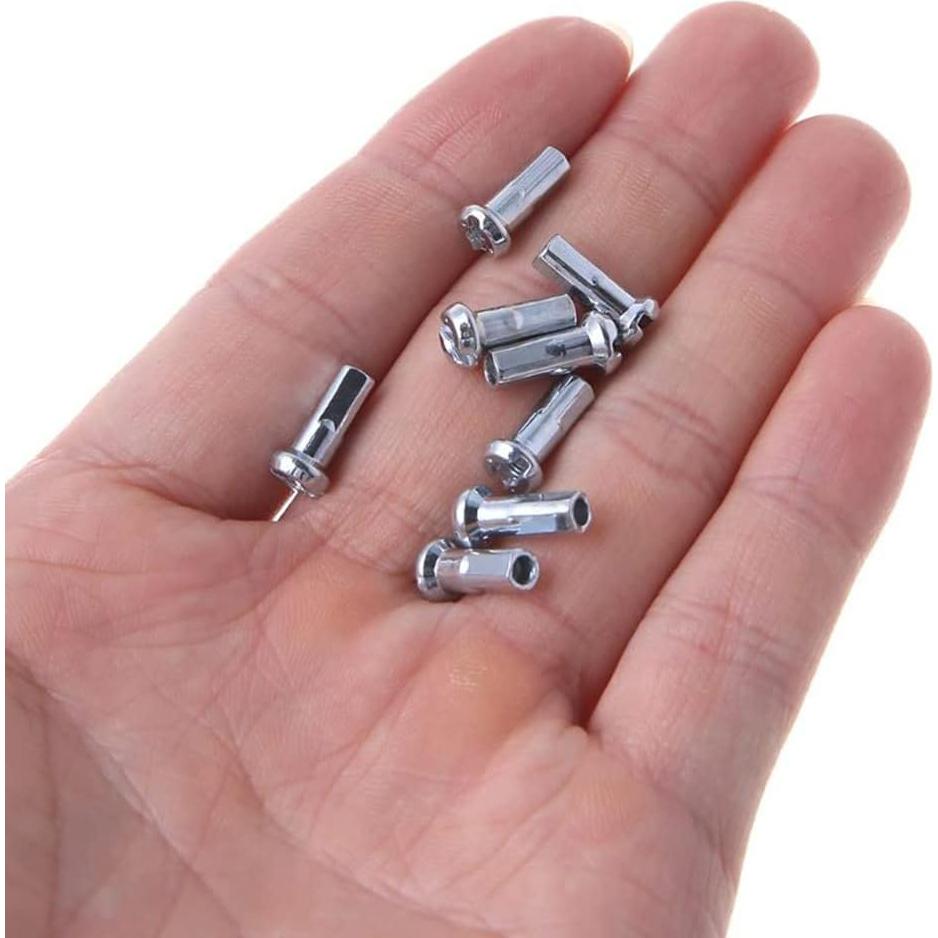 Tapas de Radio de Bicicleta TAODAN 100PCS 12mm Plateadas
