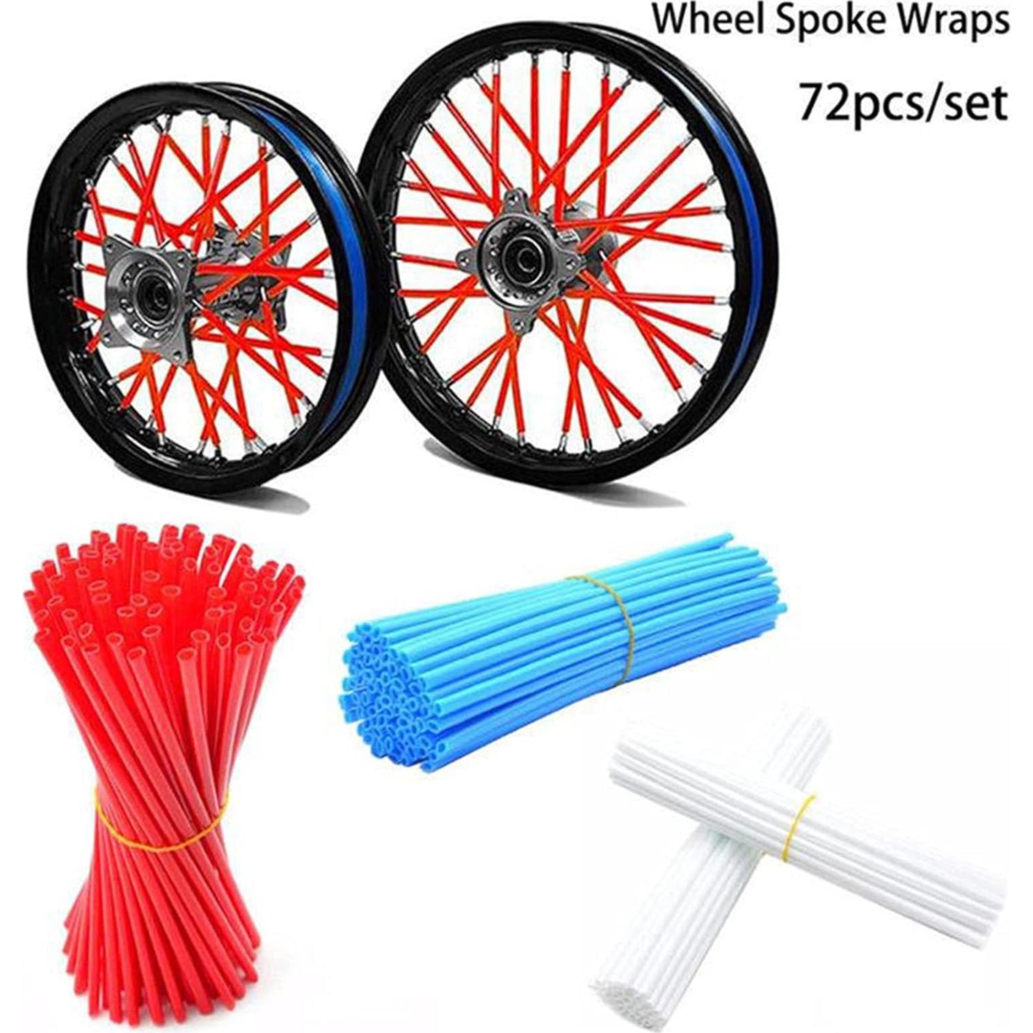 Cubiertas de Radios Universales OXLLONE 21" Azul Claro para Motocicleta