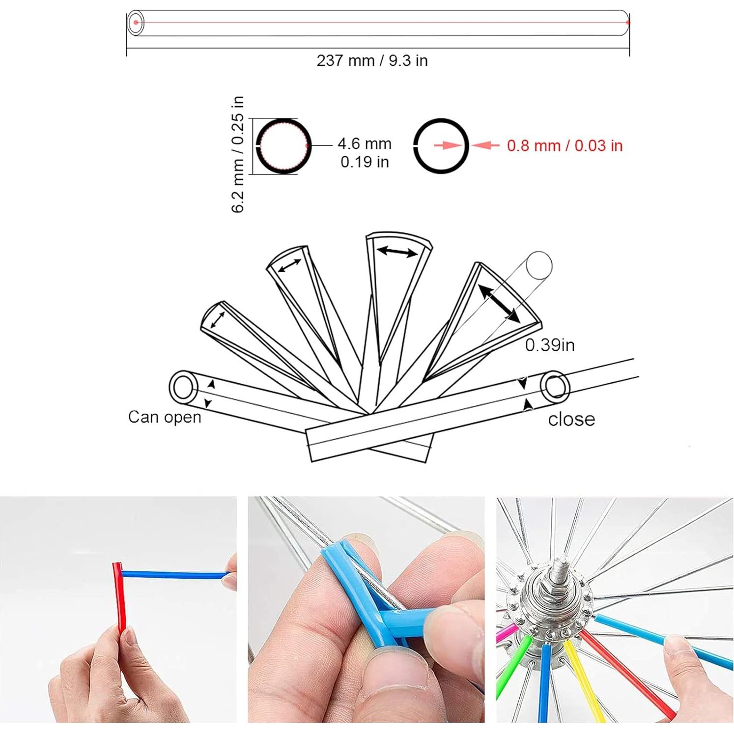 Cubiertas de Radios Universales OXLLONE 21" Azul Claro para Motocicleta