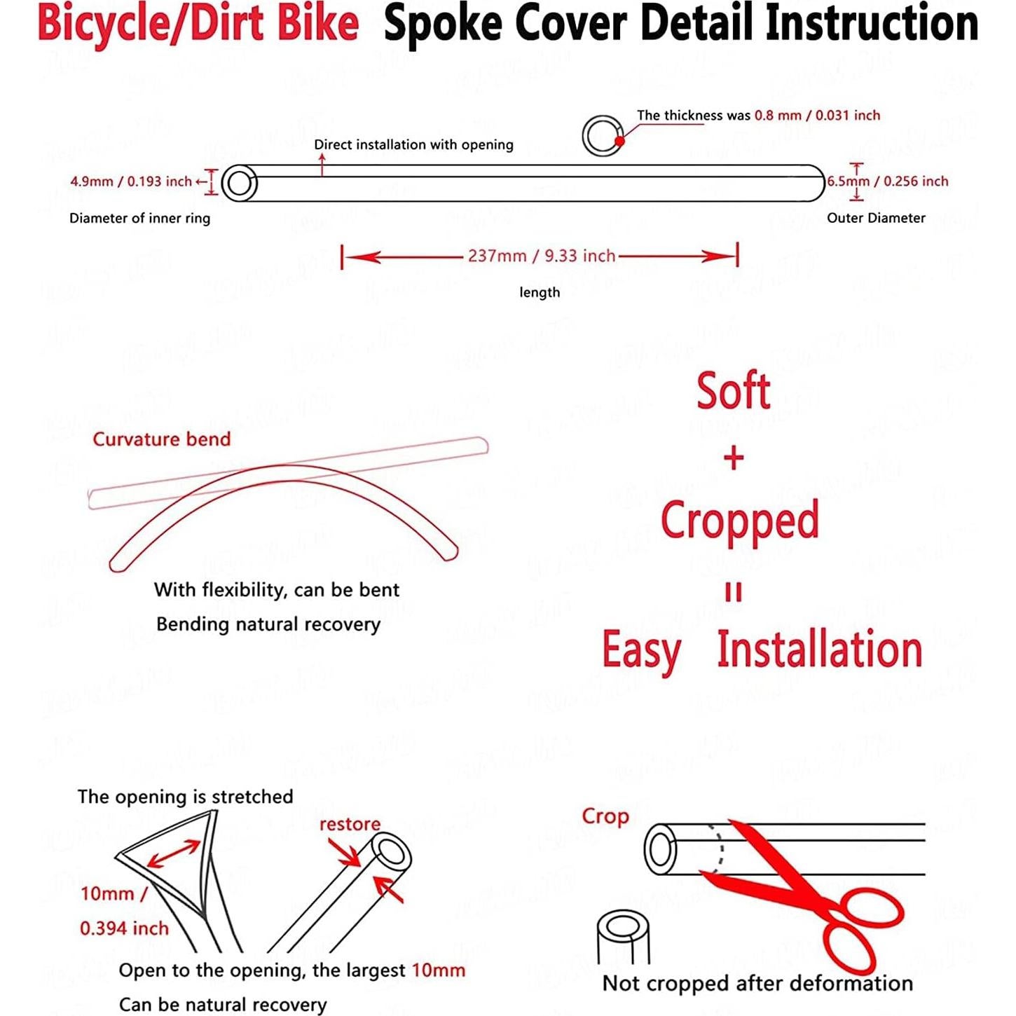 Cubiertas de Radios Universales OXLLONE 21" Azul Claro para Motocicleta