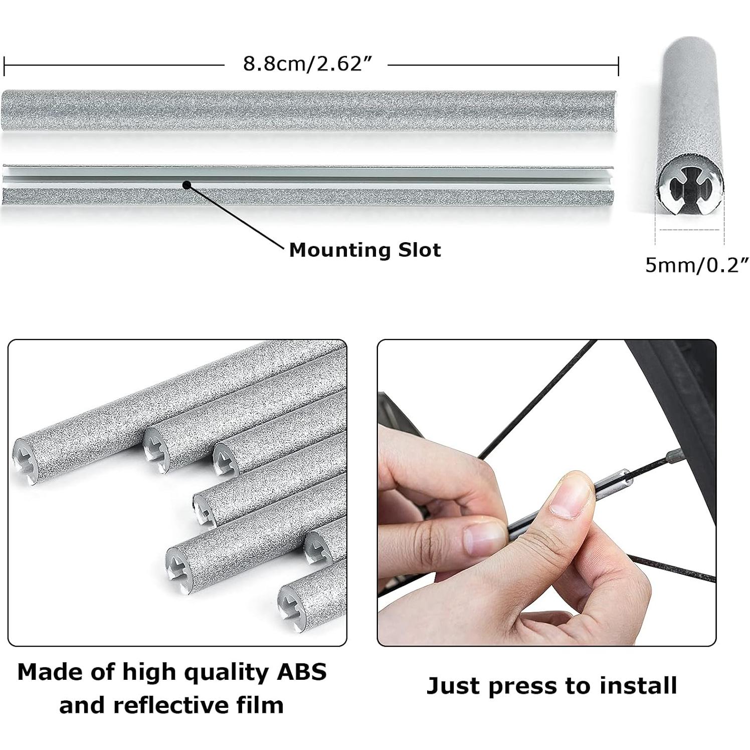 Reflectores de Radios PSLER 72 PCS para Bicicletas y Motocicletas