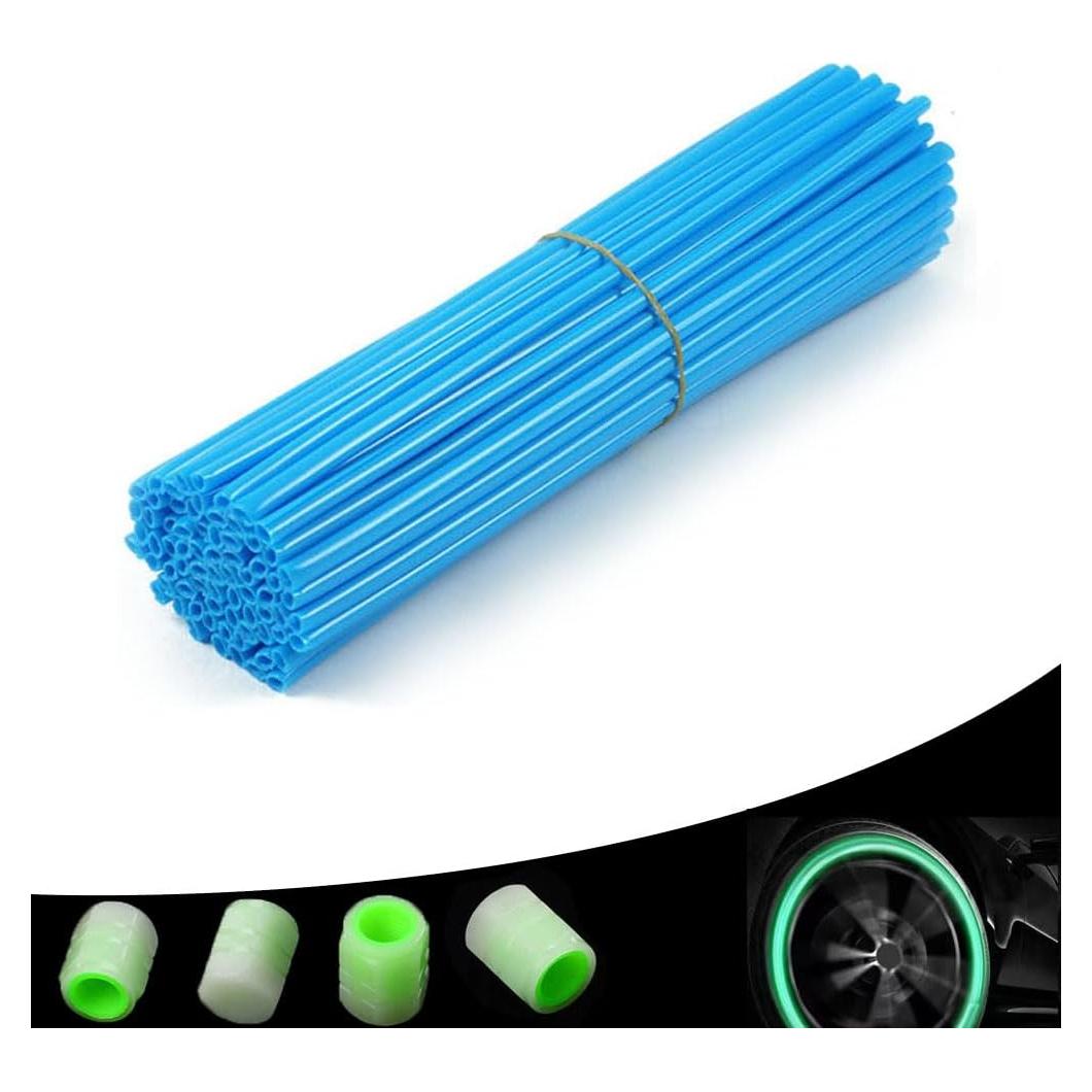 Cubiertas de Radios FUSOGE 72 Pcs Azul para Motocicleta y Bicicleta