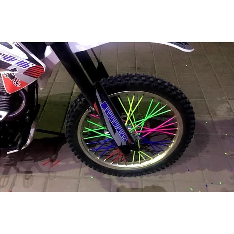 Cubiertas de Radios FUSOGE 72 Pcs Azul para Motocicleta y Bicicleta