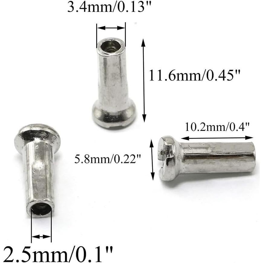 Radios de Bicicleta ZYAMY 14G J Curvados 290mm Acero Inoxidable