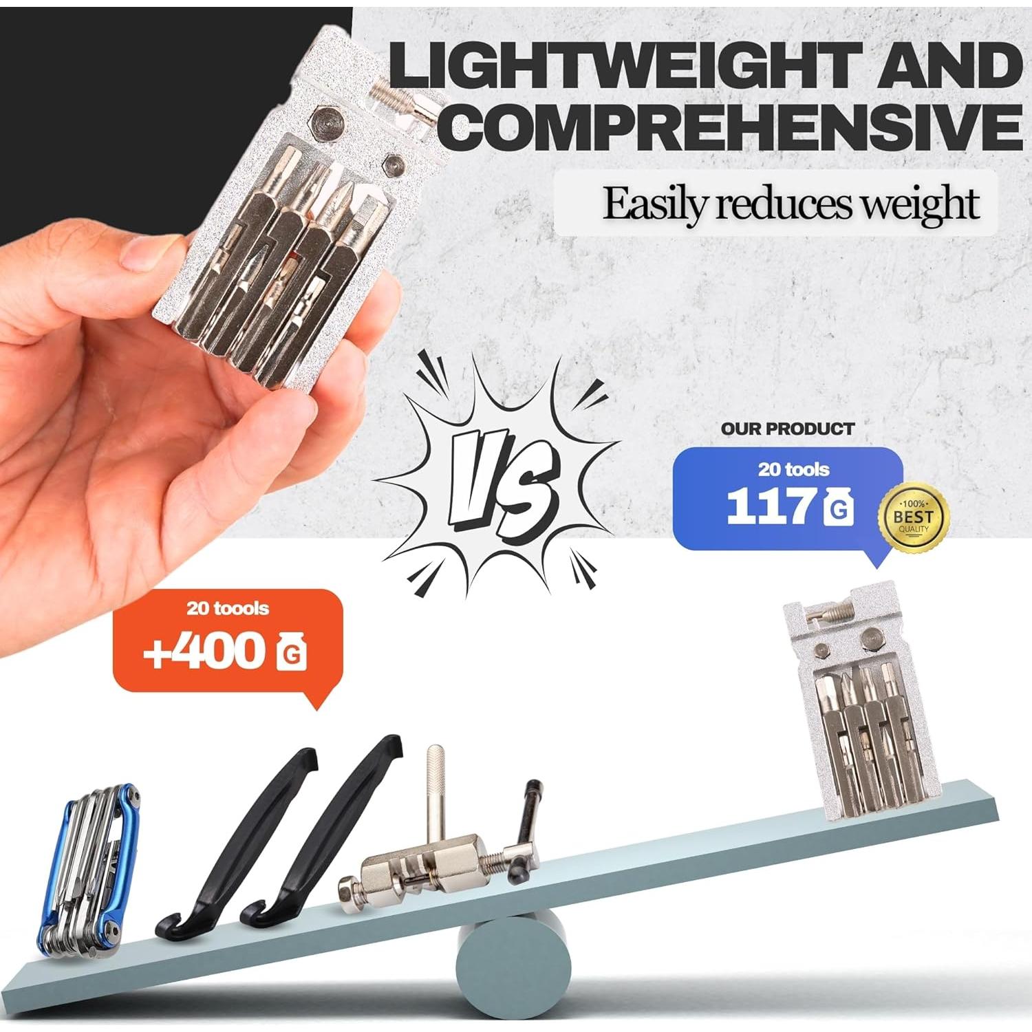 Kit de Herramientas para Bicicleta 20 en 1 IMPALAPRO Plata