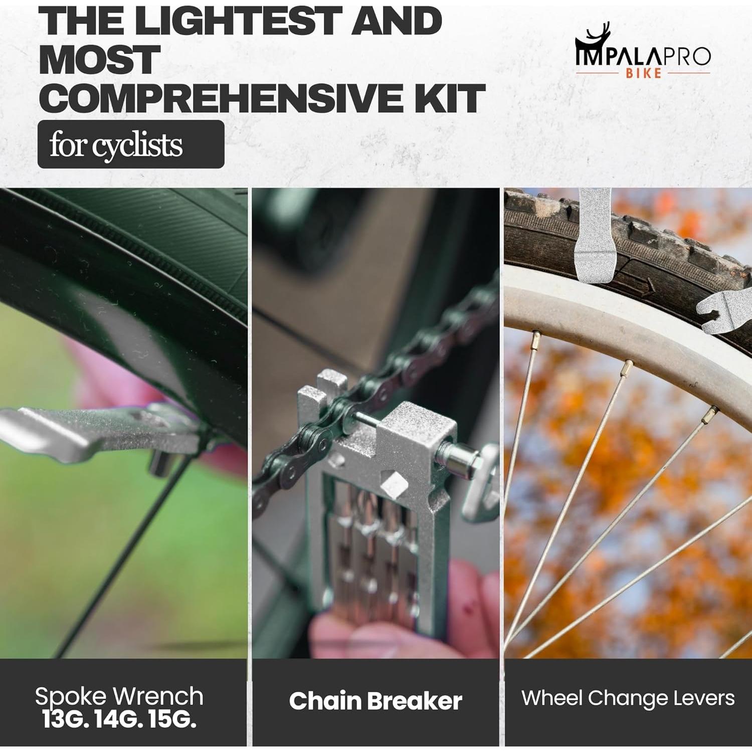 Kit de Herramientas para Bicicleta 20 en 1 IMPALAPRO Plata