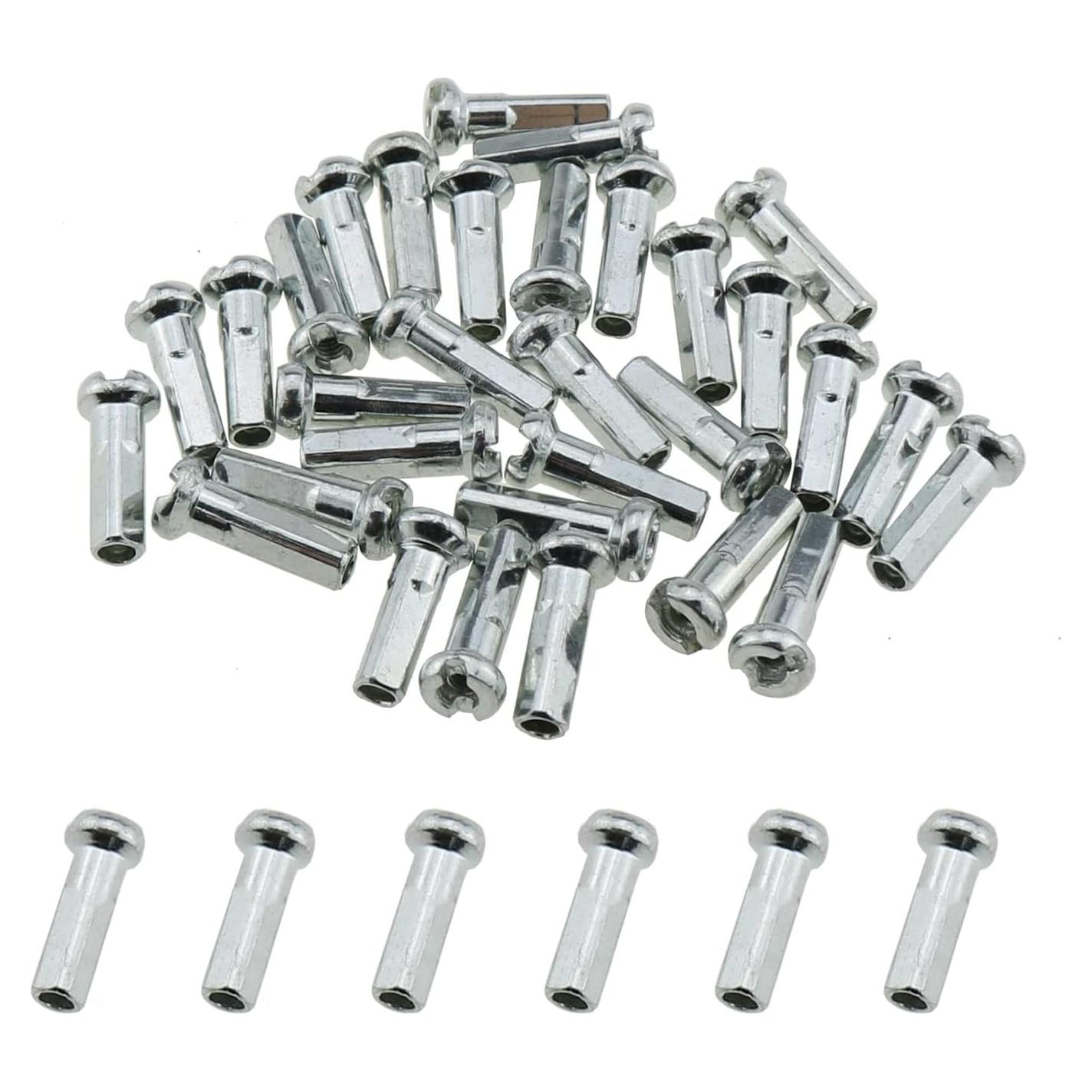 36 Tapas de Radios de Bicicleta ZZHXSM 12mm 14G Plateadas