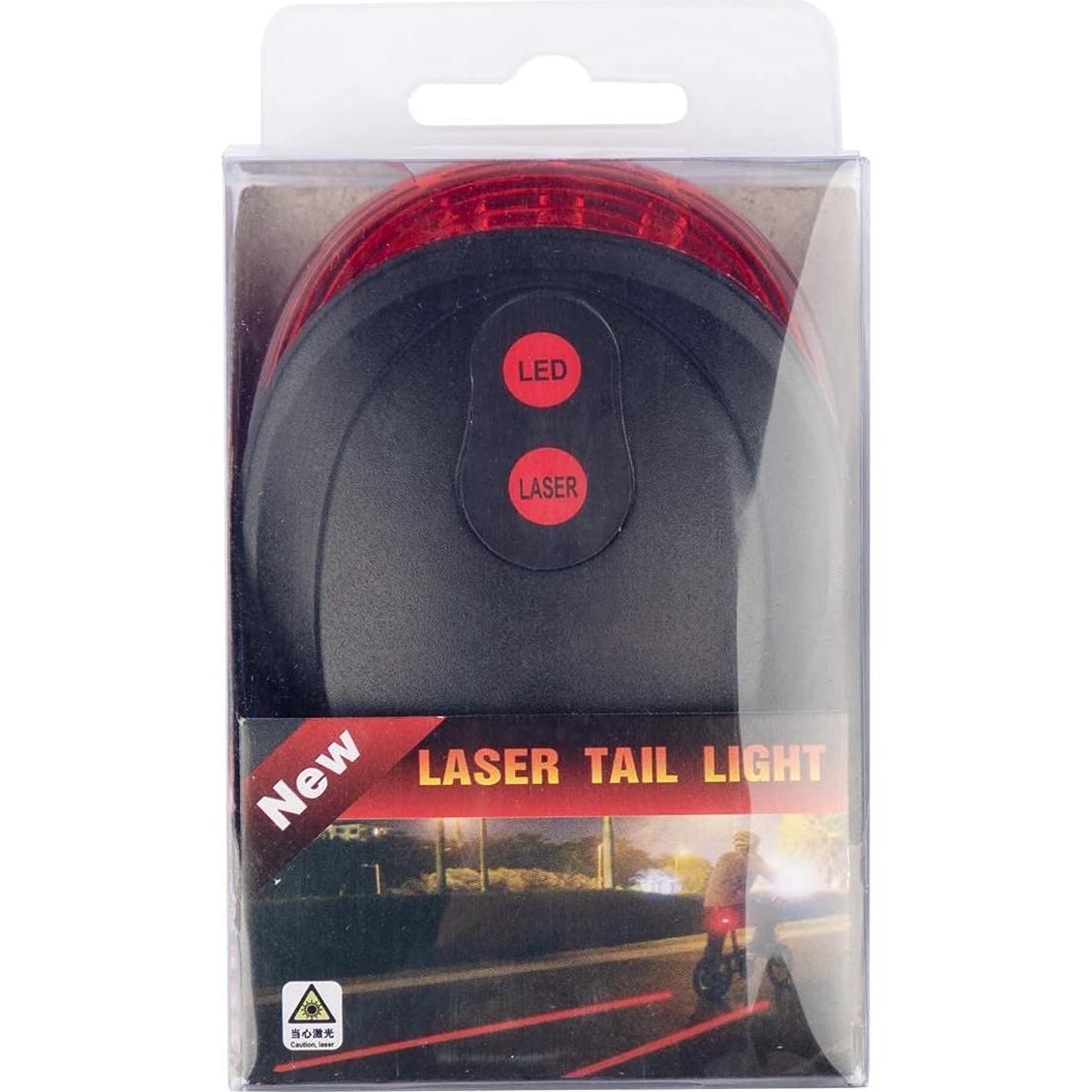 Luz Trasera de Bicicleta EWUHRY con 5 LED y 2 Rayos Láser