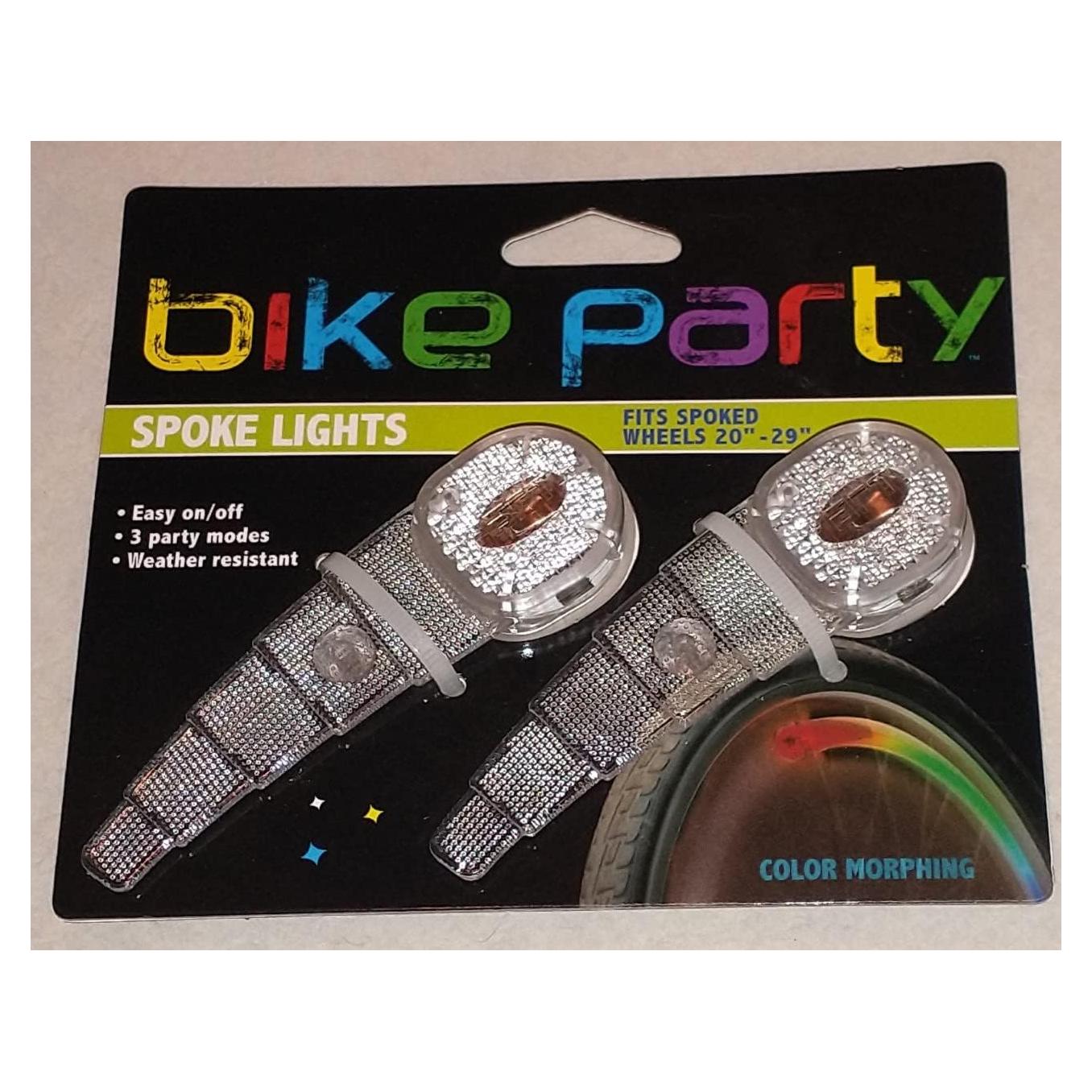 Juego de luces de radios multicolor Bike Party - 2 unidades
