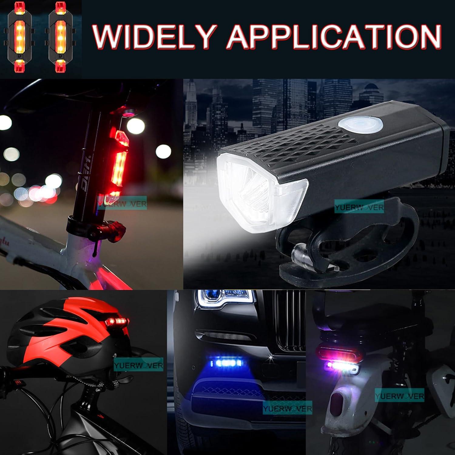 Juego de Luces de Bicicleta YUERWOVER Recargables IPX4/IPX6