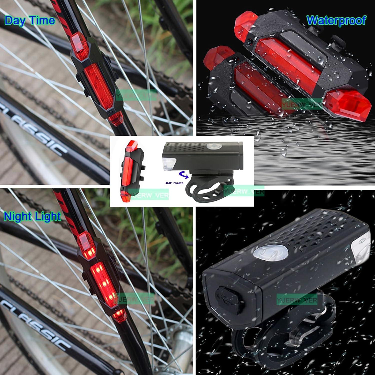 Juego de Luces de Bicicleta YUERWOVER Recargables IPX4/IPX6