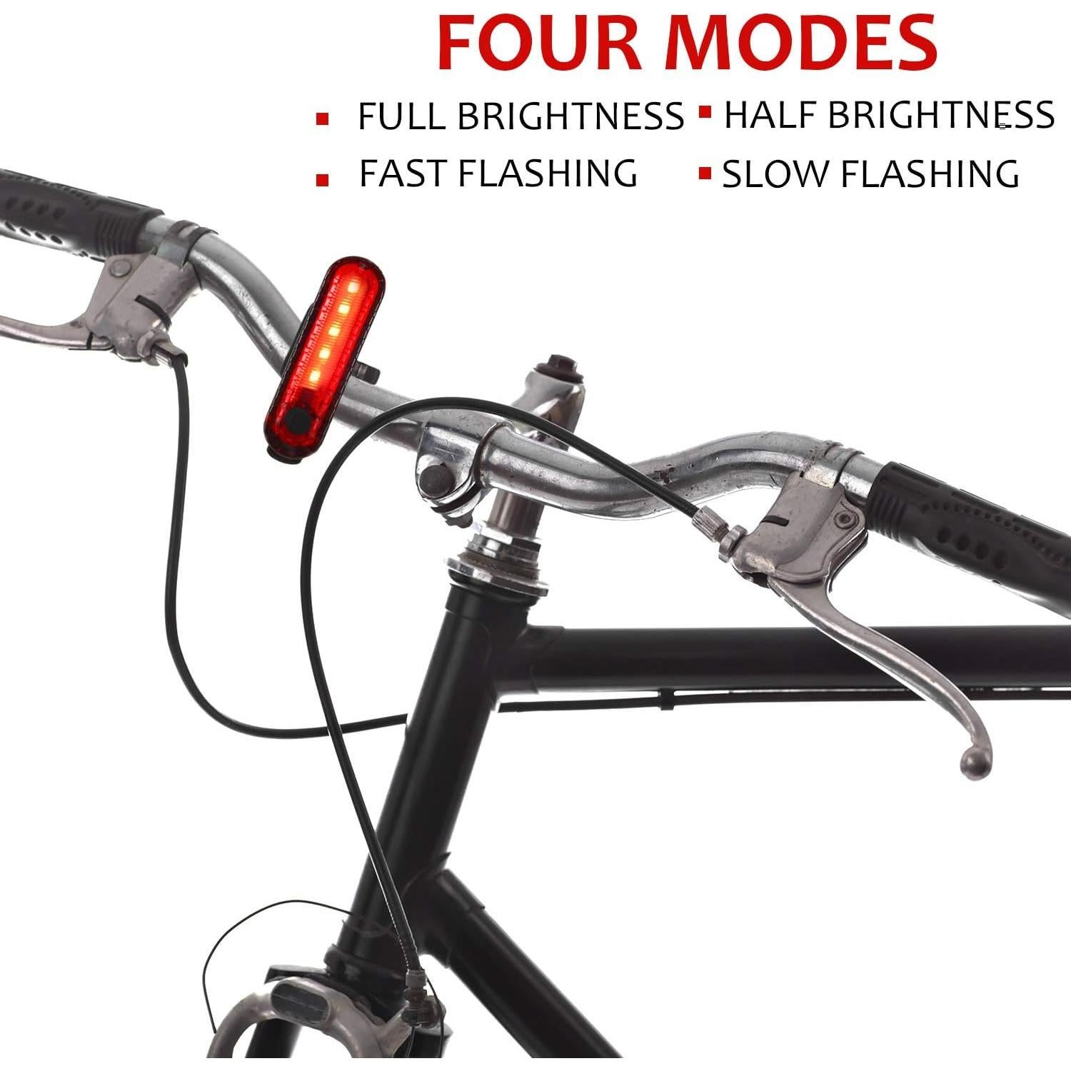 4 Luces LED Recargables USB para Bicicleta Boao Impermeables