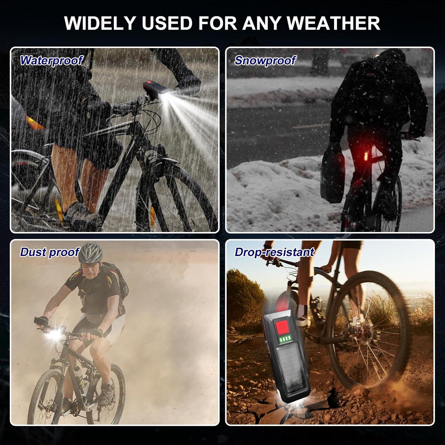 Juego de Luces Recargables SODPE para Bicicleta - 800 Lúmenes