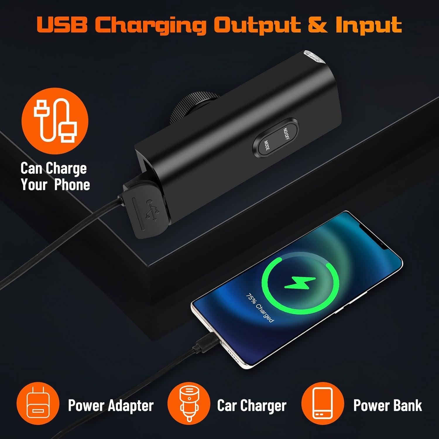 Luz Frontal para Bicicleta Suruid 2000 Lúmenes Recargable IPX-6