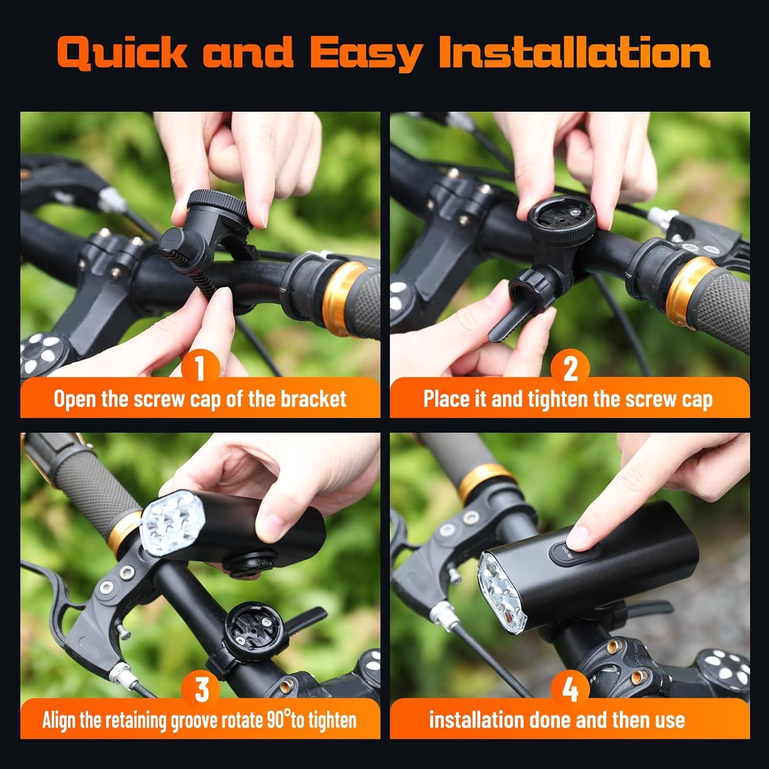 Luz Frontal para Bicicleta Suruid 2000 Lúmenes Recargable IPX-6