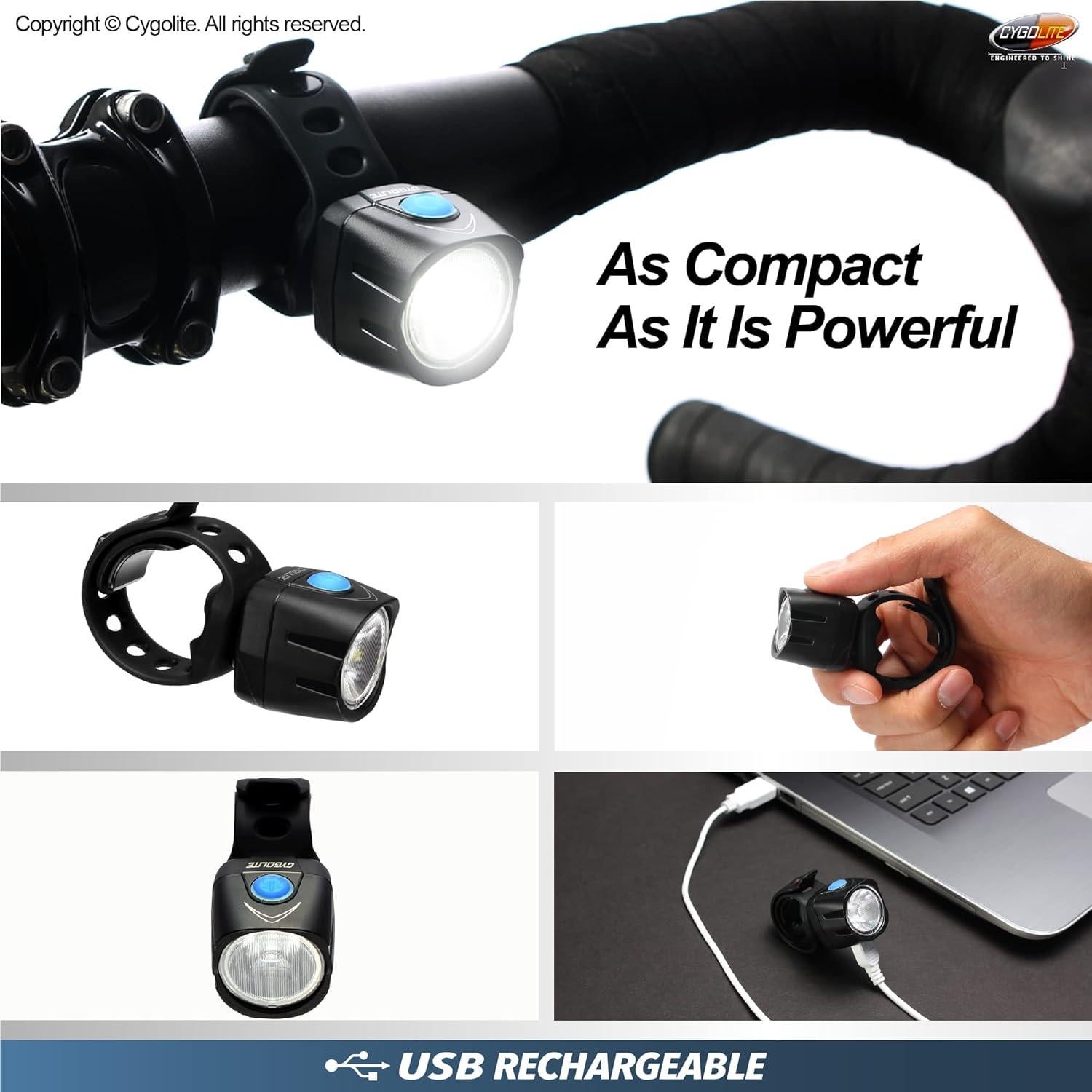 Faro de Bicicleta Cygolite Dice HL-150 150 Lúmenes USB Resistente IP64