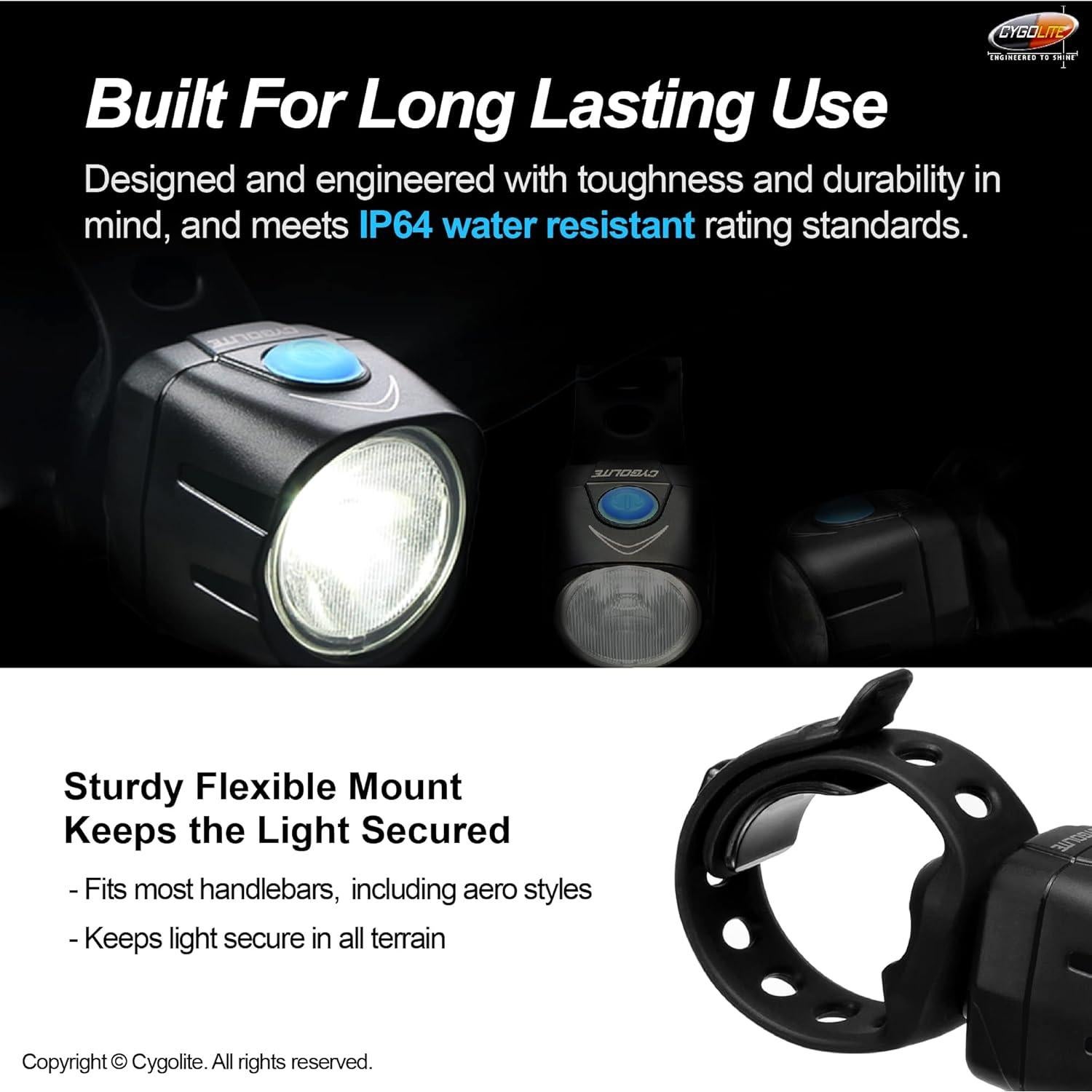 Faro de Bicicleta Cygolite Dice HL-150 150 Lúmenes USB Resistente IP64