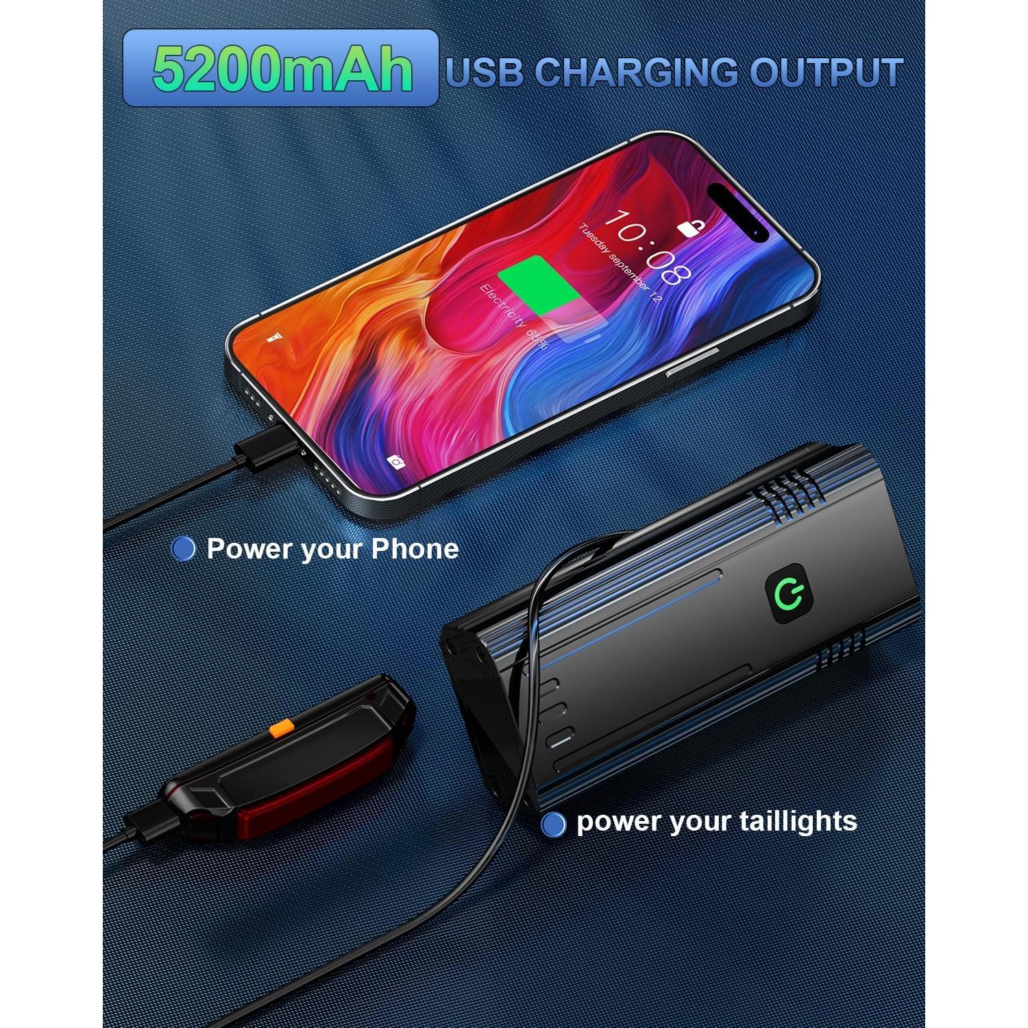 Luz LED Recargable Buktailty x6 para Bicicleta 2000 Lúmenes